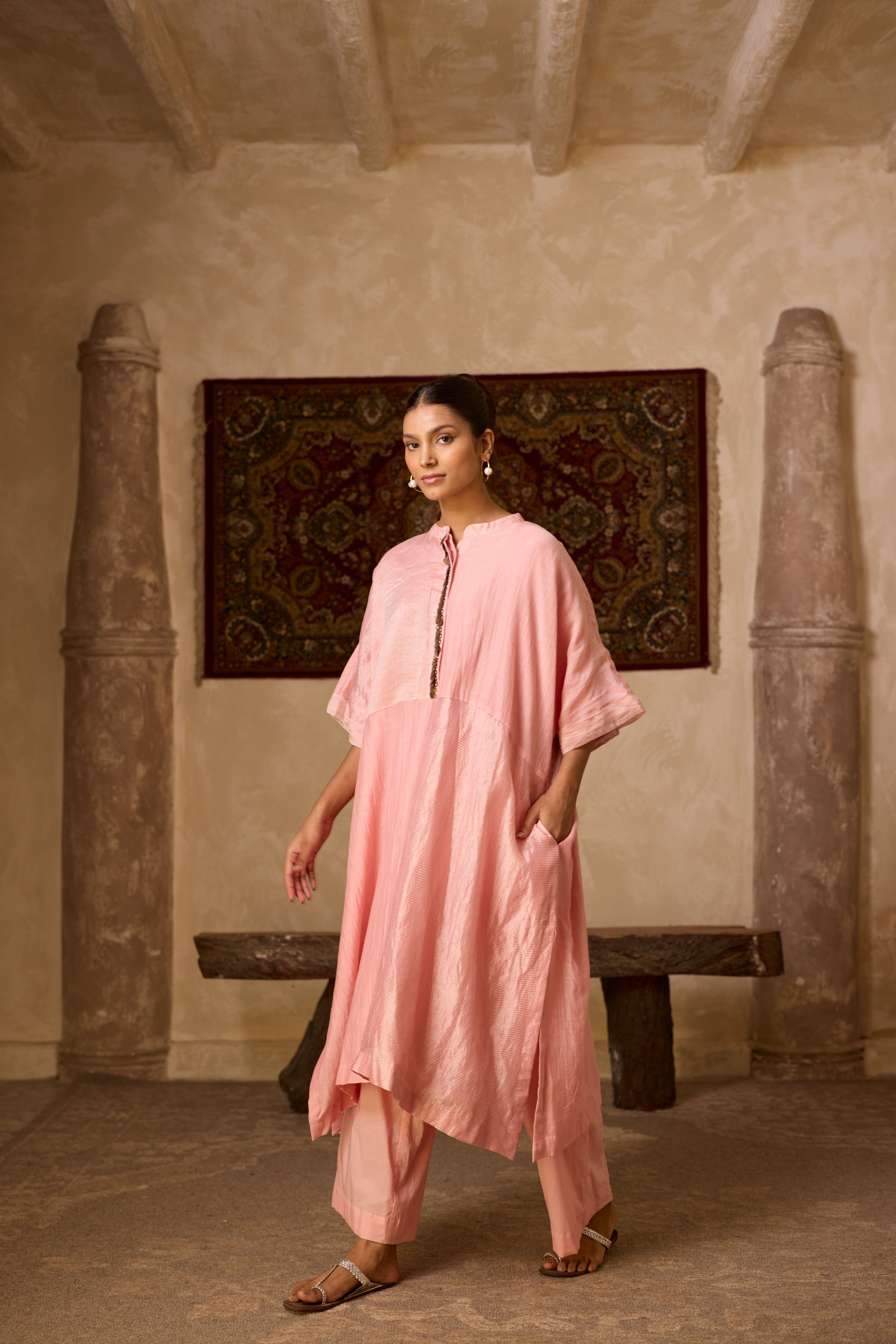 MUMTAJ KAFTAN SET PINK