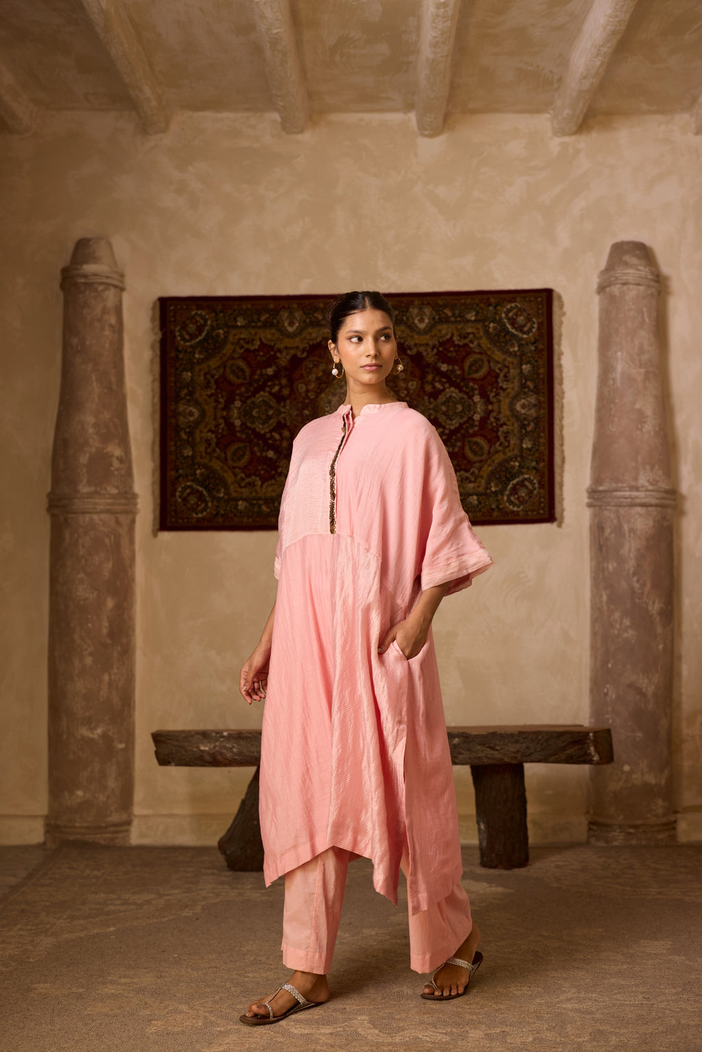 MUMTAJ KAFTAN SET PINK