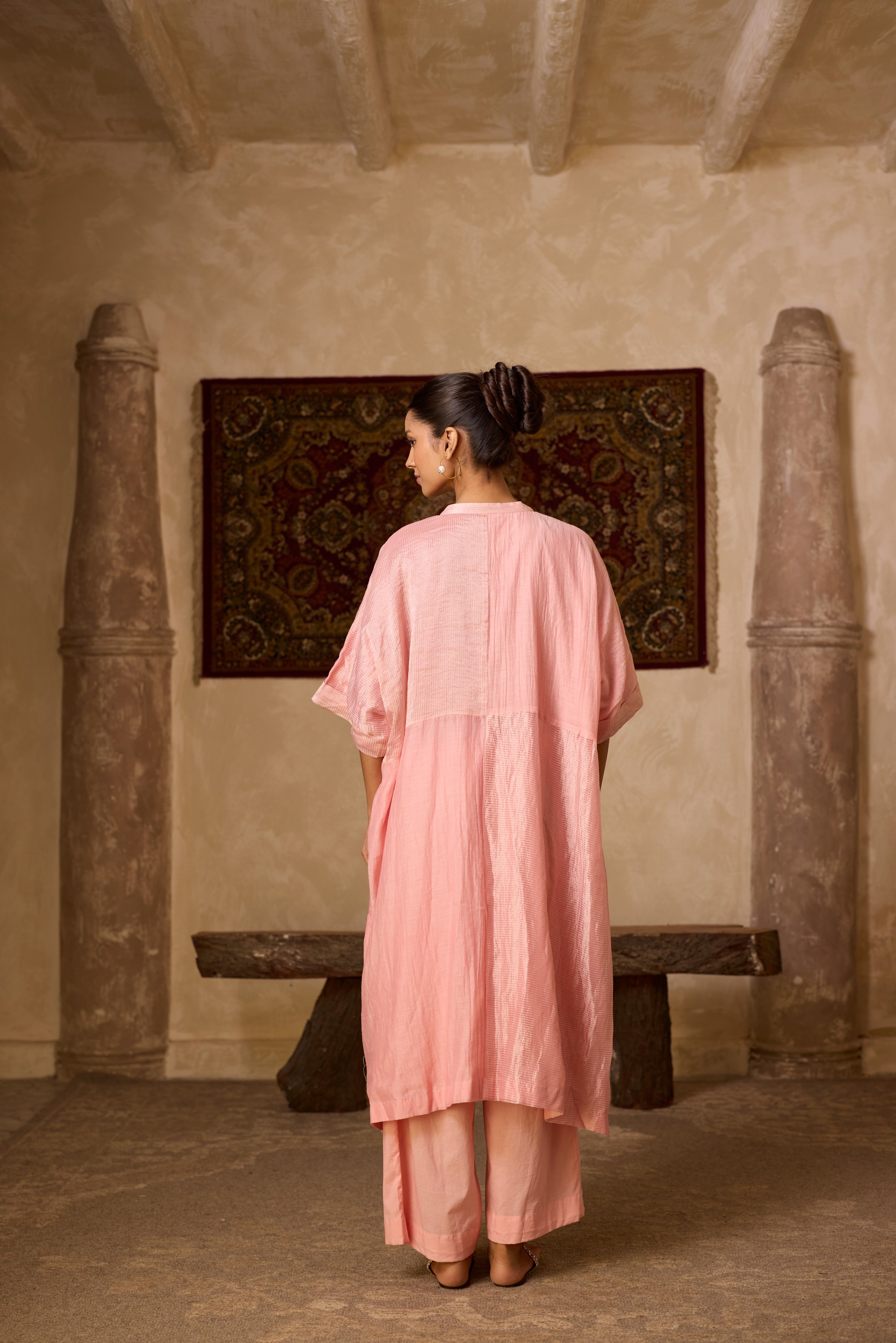 MUMTAJ KAFTAN SET PINK