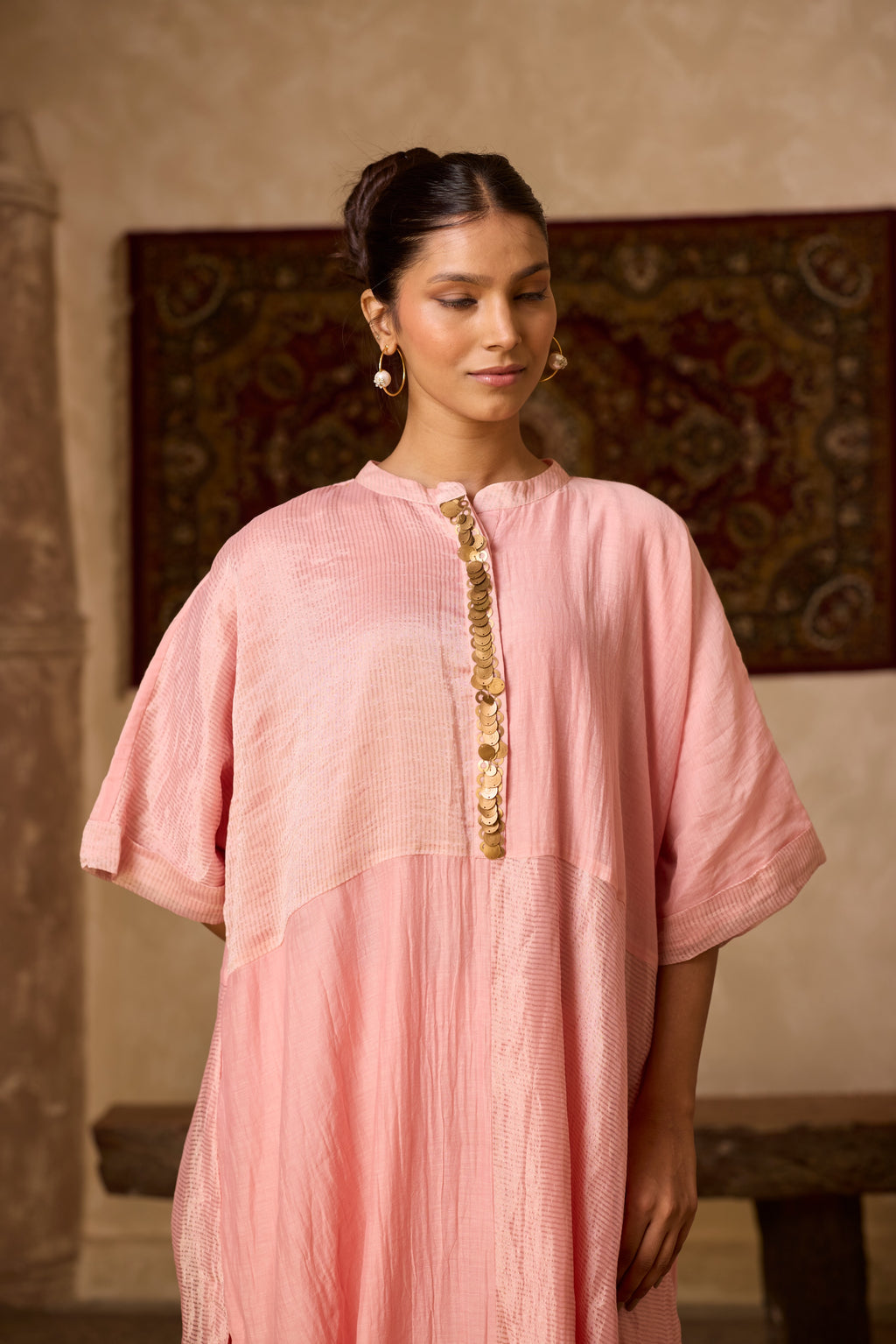 MUMTAJ KAFTAN SET PINK