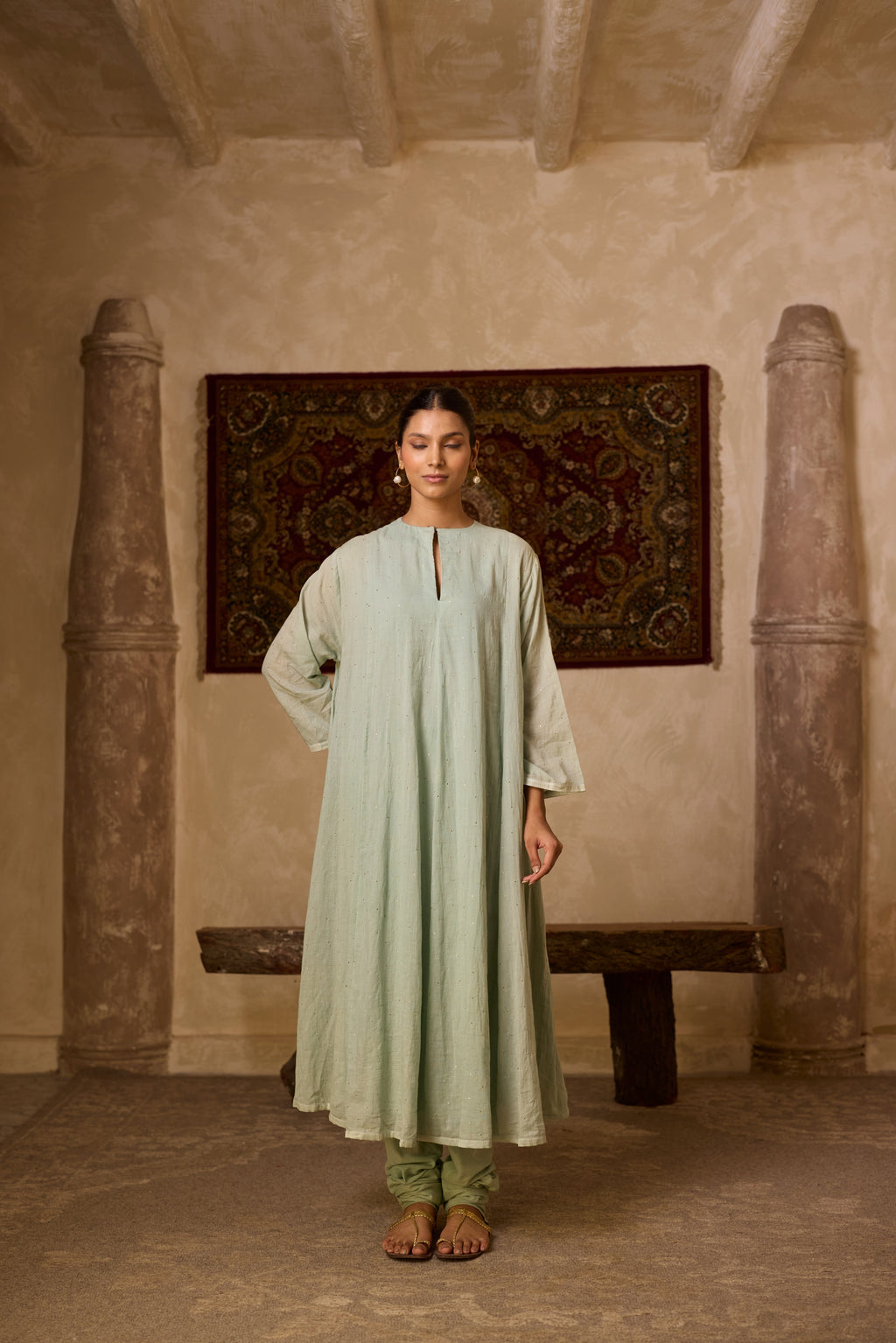 NOOR KALIDAR KURTA SET (SET OF THREE )