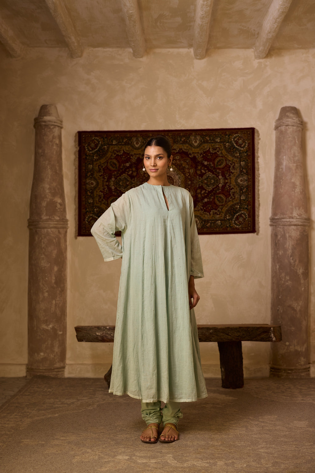NOOR KALIDAR KURTA SET (SET OF THREE )