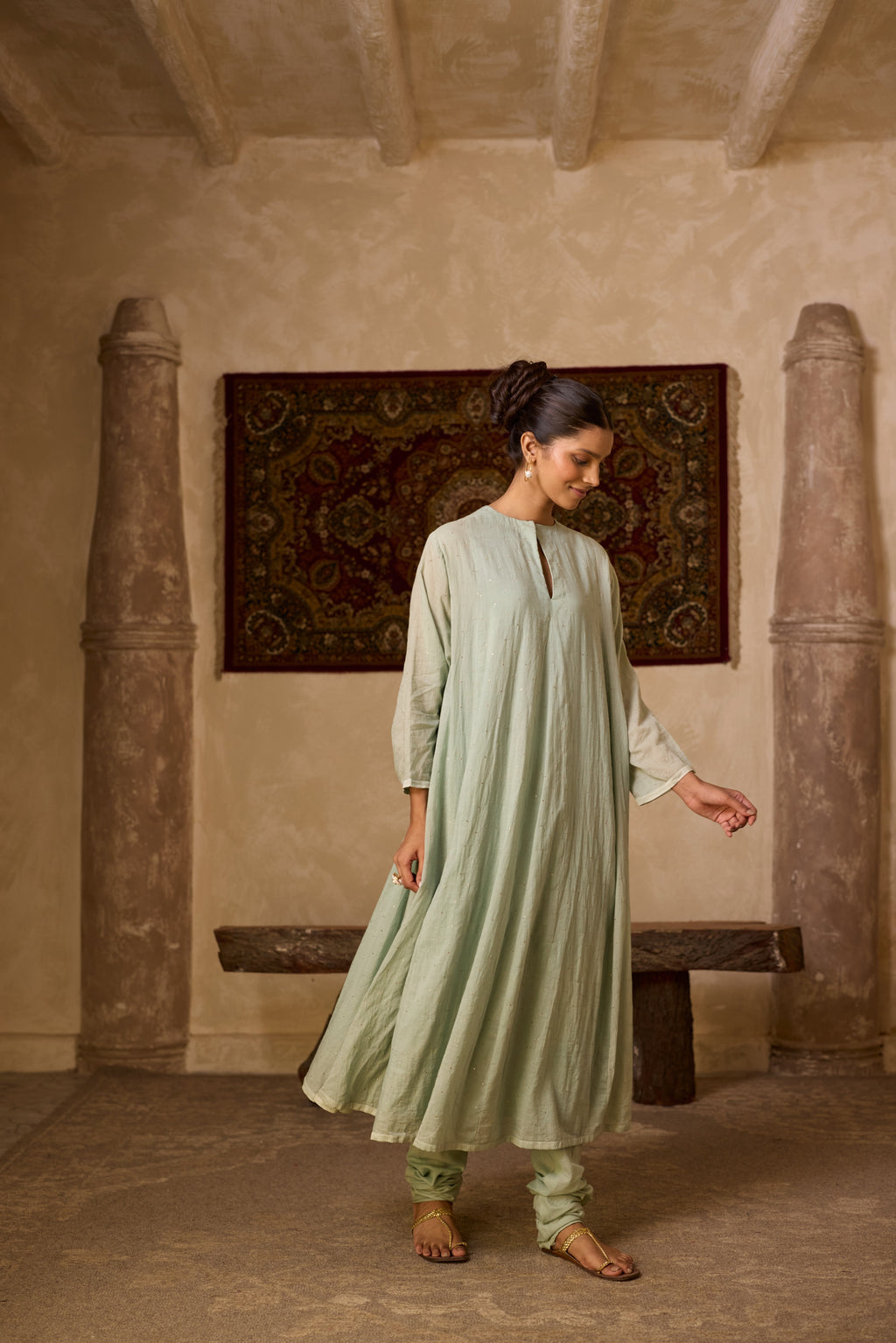 NOOR KALIDAR KURTA SET (SET OF THREE )