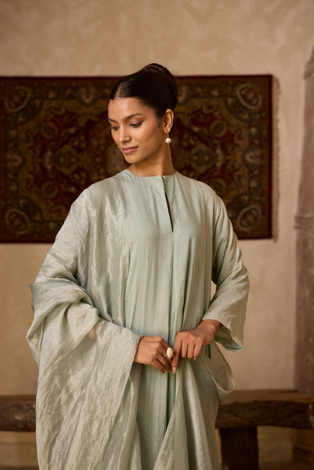 NOOR KALIDAR KURTA SET (SET OF THREE )