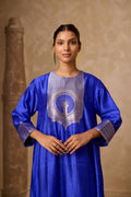 ADA RO SILK KURTA SET ROYAL BLUE