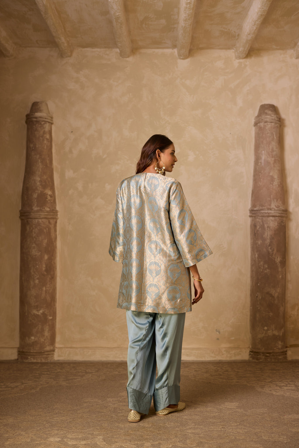 NAAZ FARSHI SET POWDER BLUE (SET OF THREE)