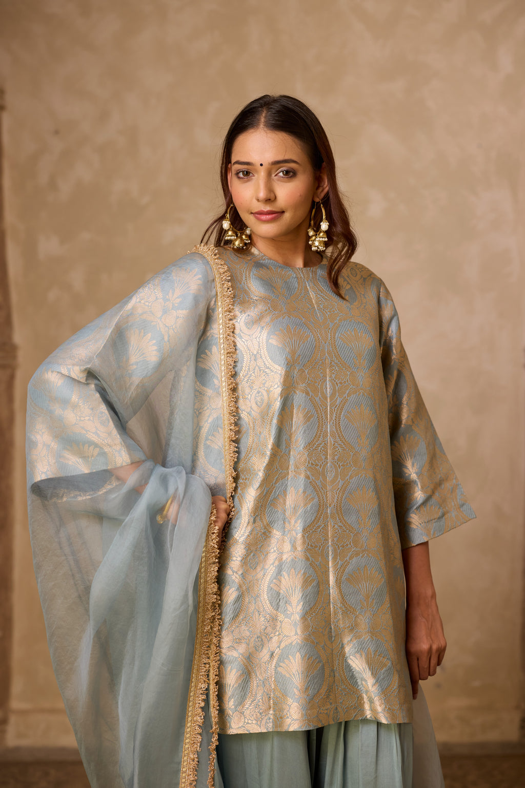 NAAZ FARSHI SET POWDER BLUE (SET OF THREE)