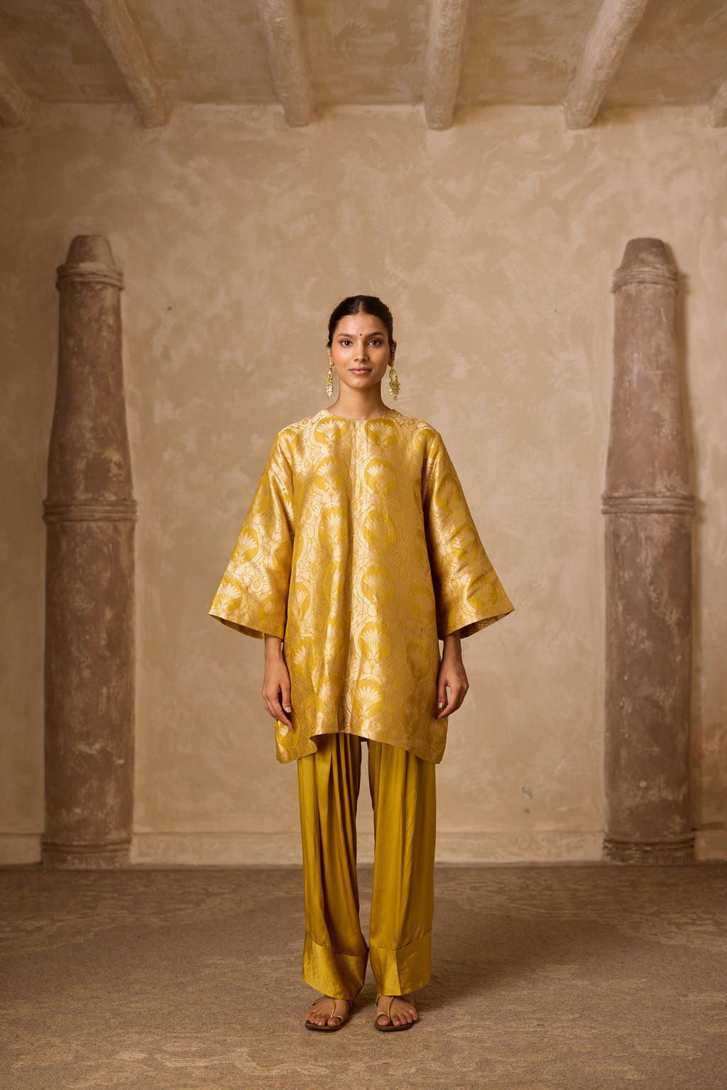 NAAZ FARSHI SET MUSTED YELLOW (SET OF THREE)