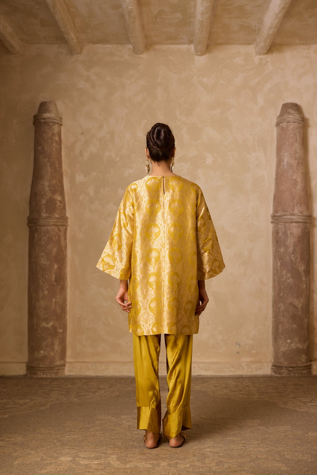 NAAZ FARSHI SET MUSTED YELLOW (SET OF THREE)