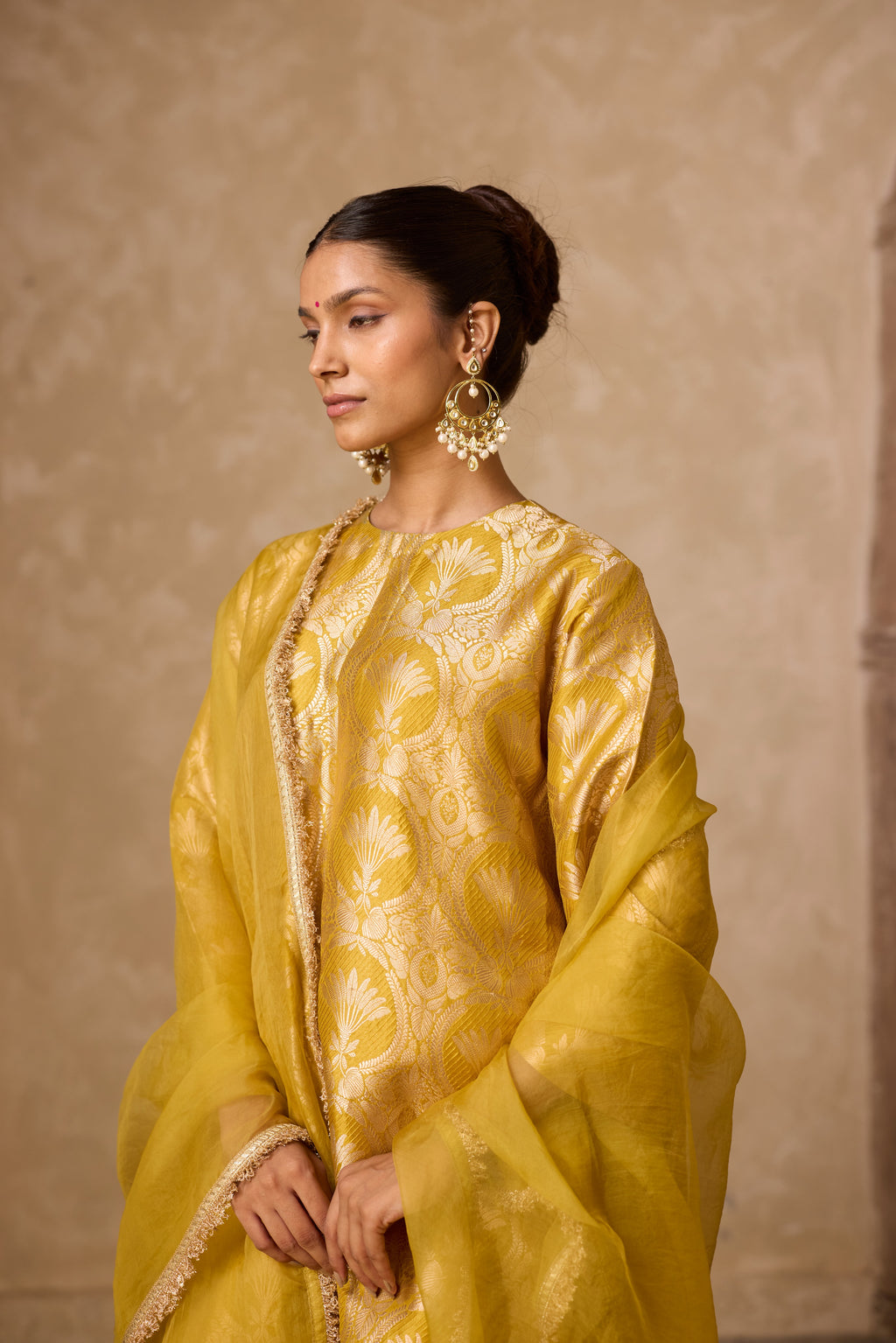 NAAZ FARSHI SET MUSTED YELLOW (SET OF THREE)