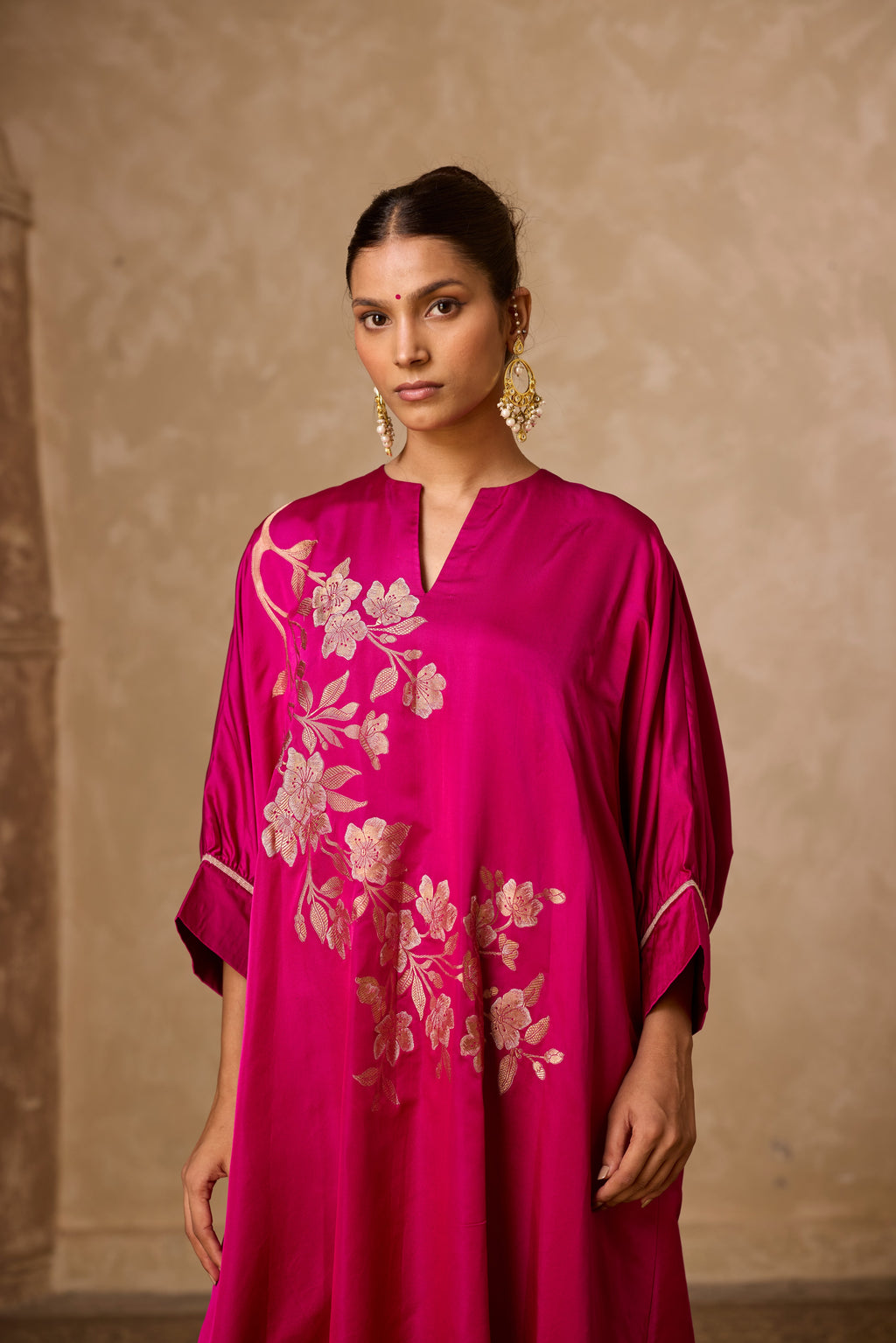PHOOL KAFTAN SET PINK