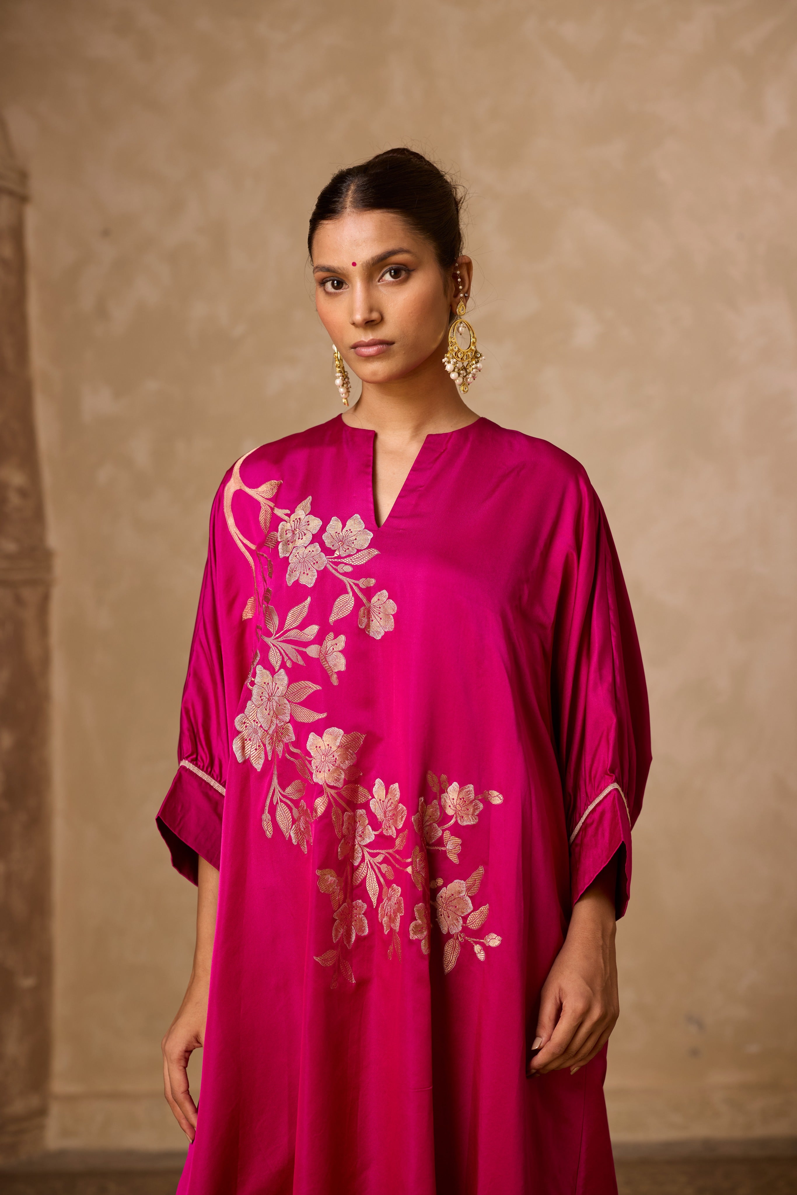 PHOOL KAFTAN SET PINK