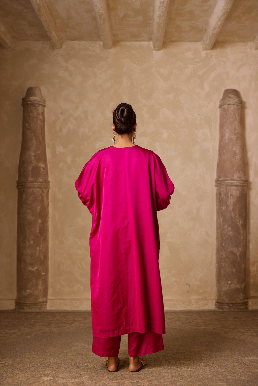 PHOOL KAFTAN SET PINK