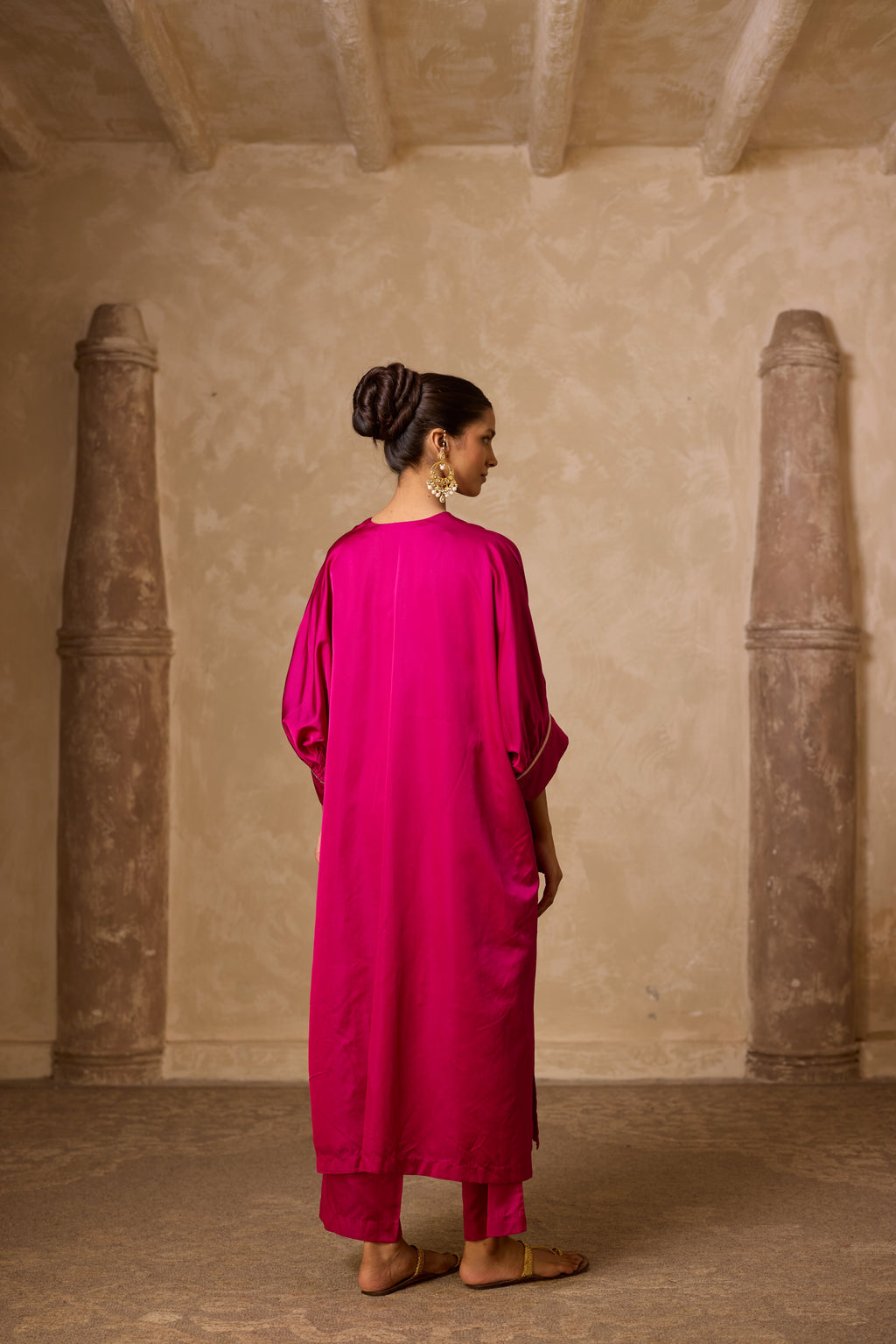 PHOOL KAFTAN SET PINK
