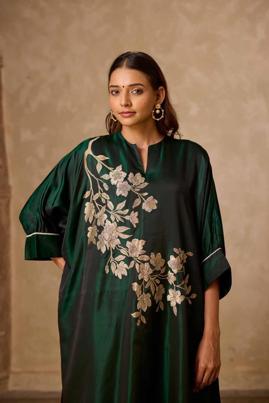PHOOL KAFTAN SET GREEN