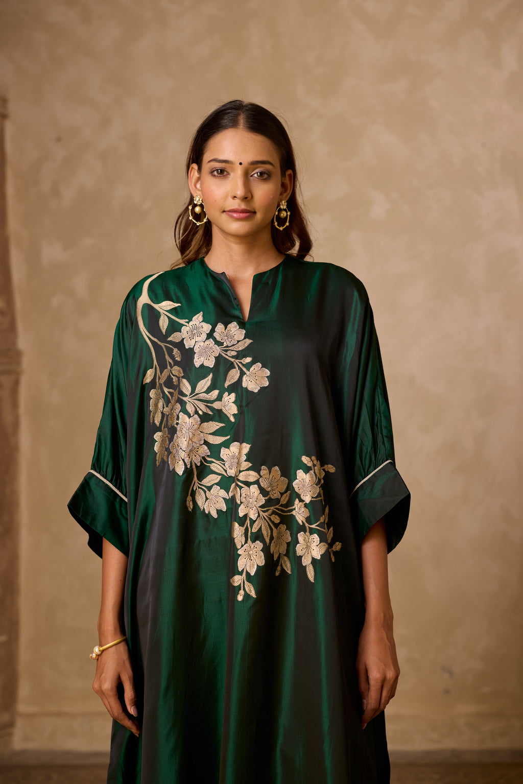 PHOOL KAFTAN SET GREEN