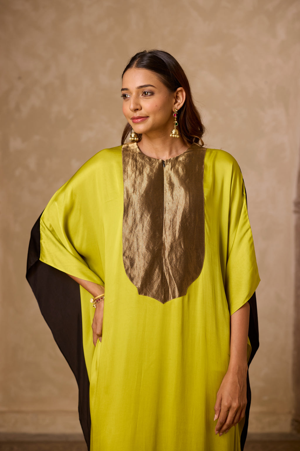 HAAR KAFTAN LIME GREEN & BLACK