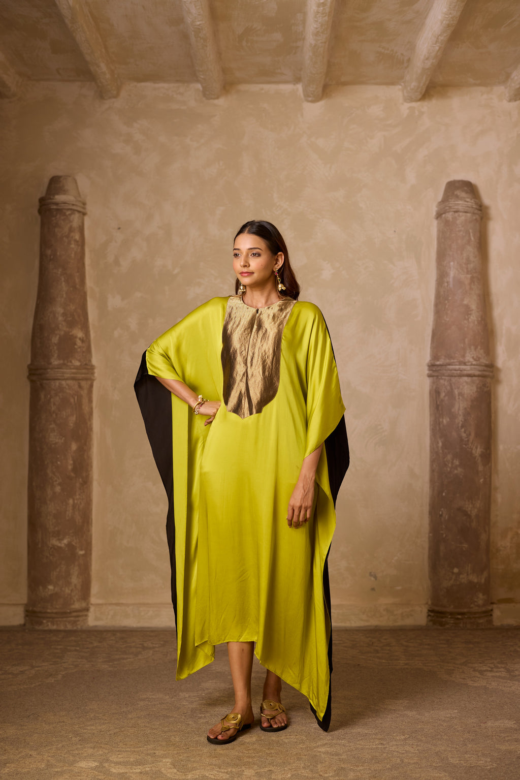 HAAR KAFTAN LIME GREEN & BLACK