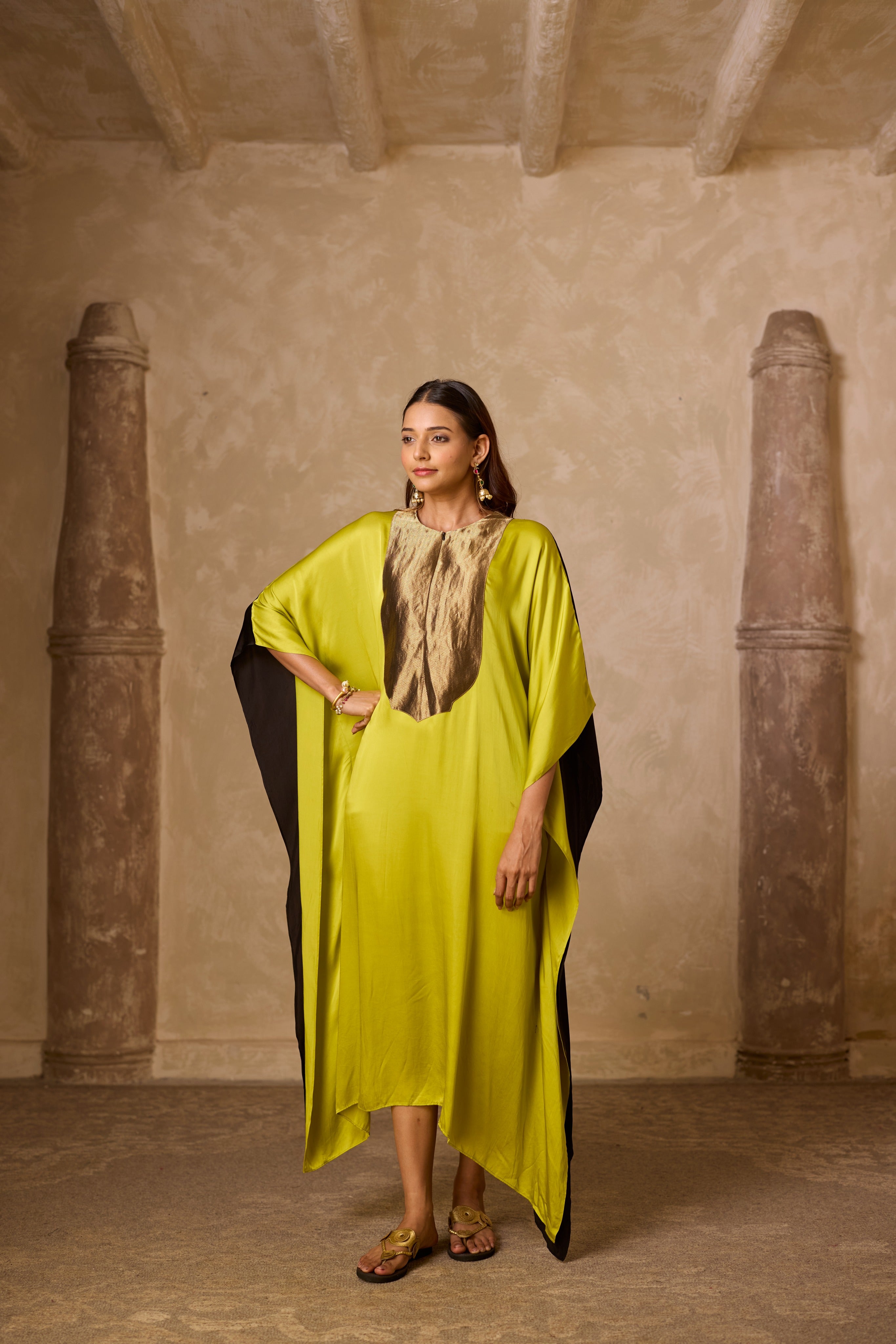 HAAR KAFTAN LIME GREEN & BLACK