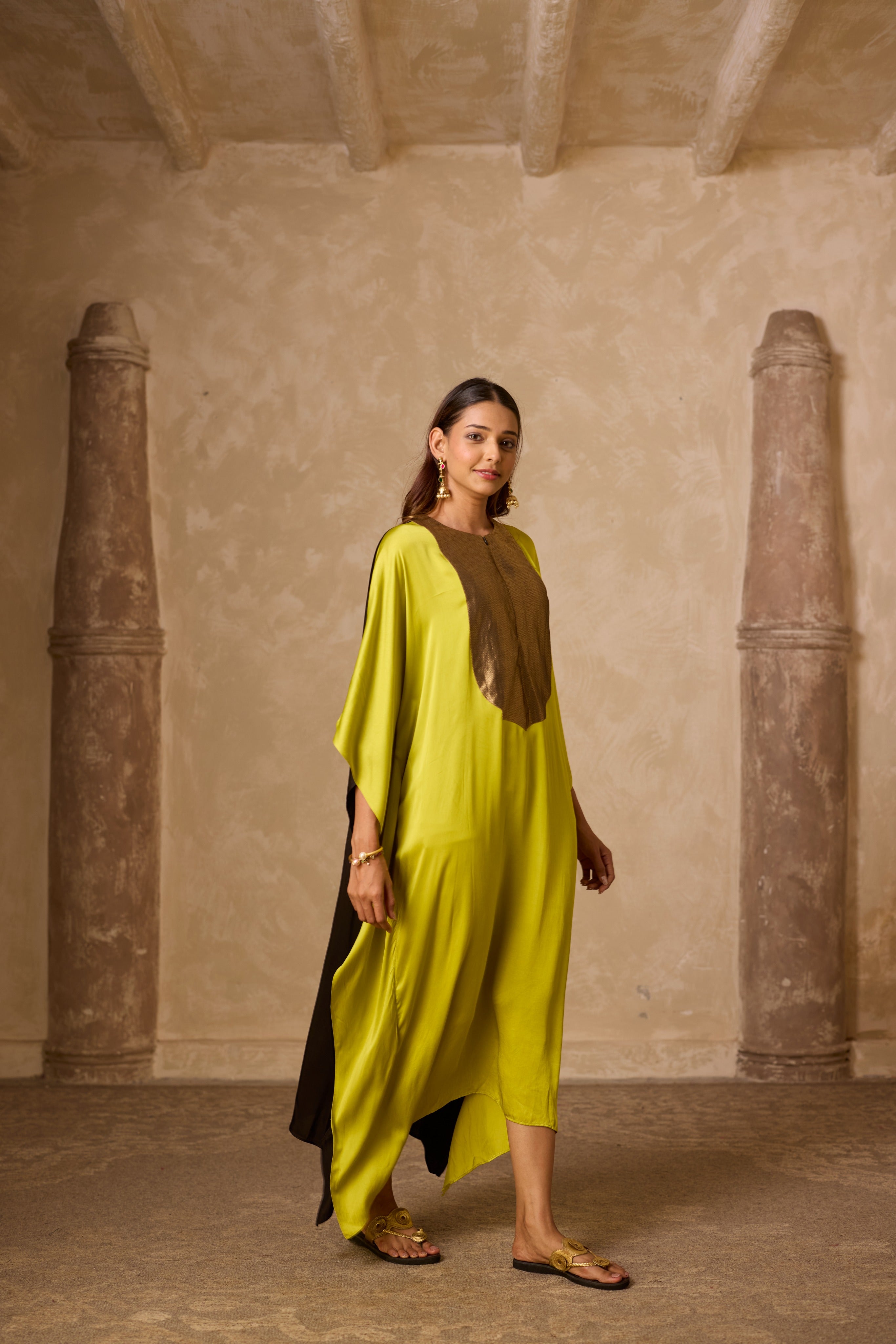 HAAR KAFTAN LIME GREEN & BLACK