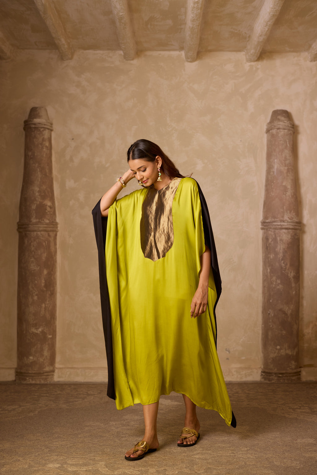 HAAR KAFTAN LIME GREEN & BLACK