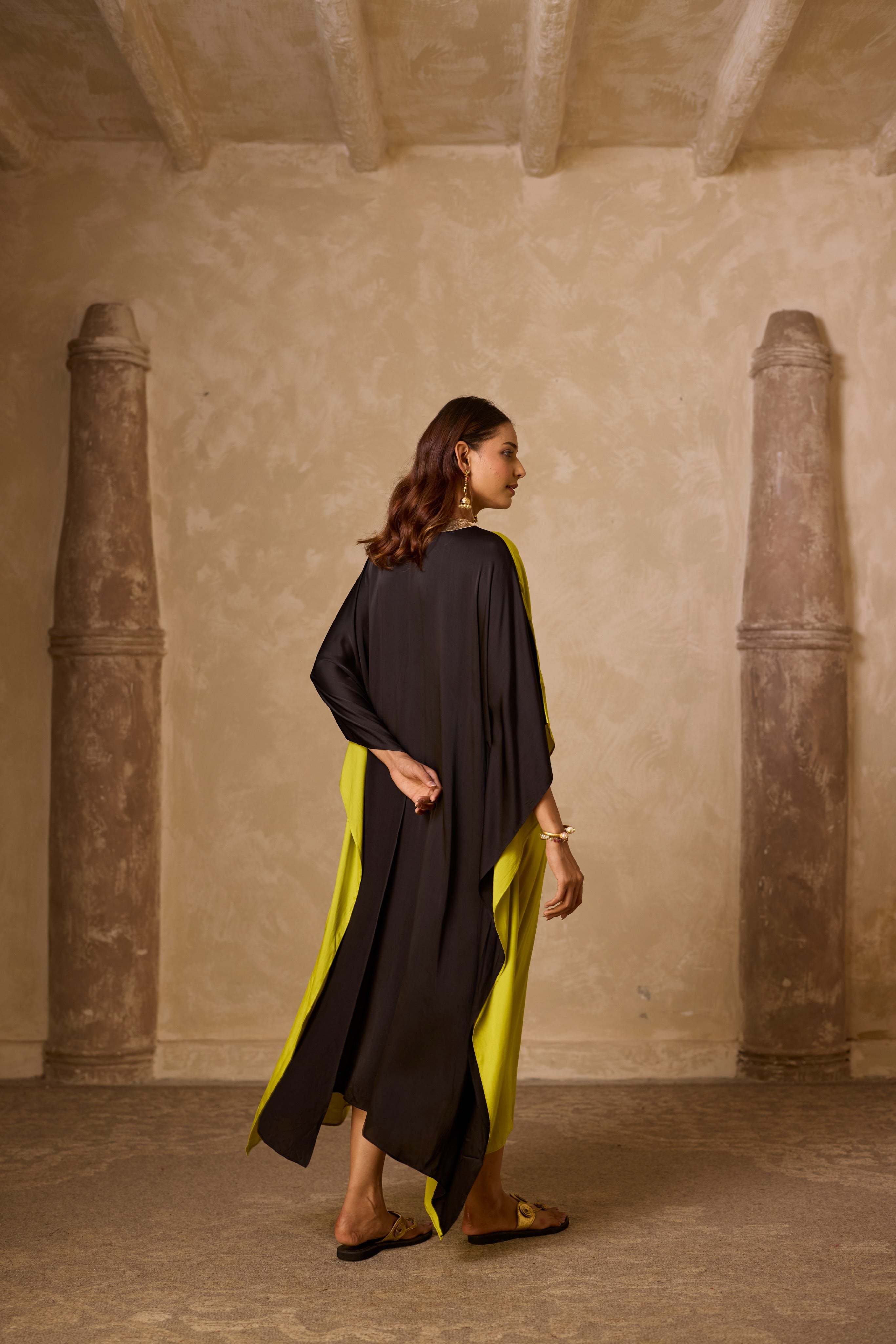 HAAR KAFTAN LIME GREEN & BLACK