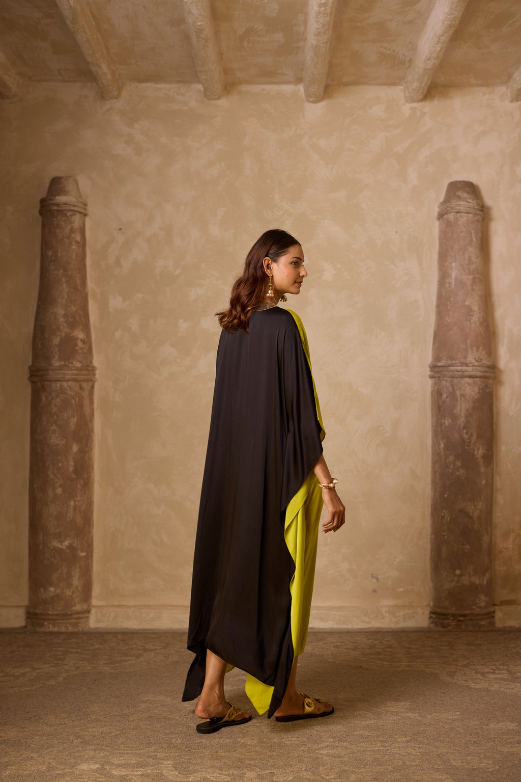 HAAR KAFTAN LIME GREEN & BLACK