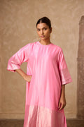 ADA SILK KURTA SET PINK