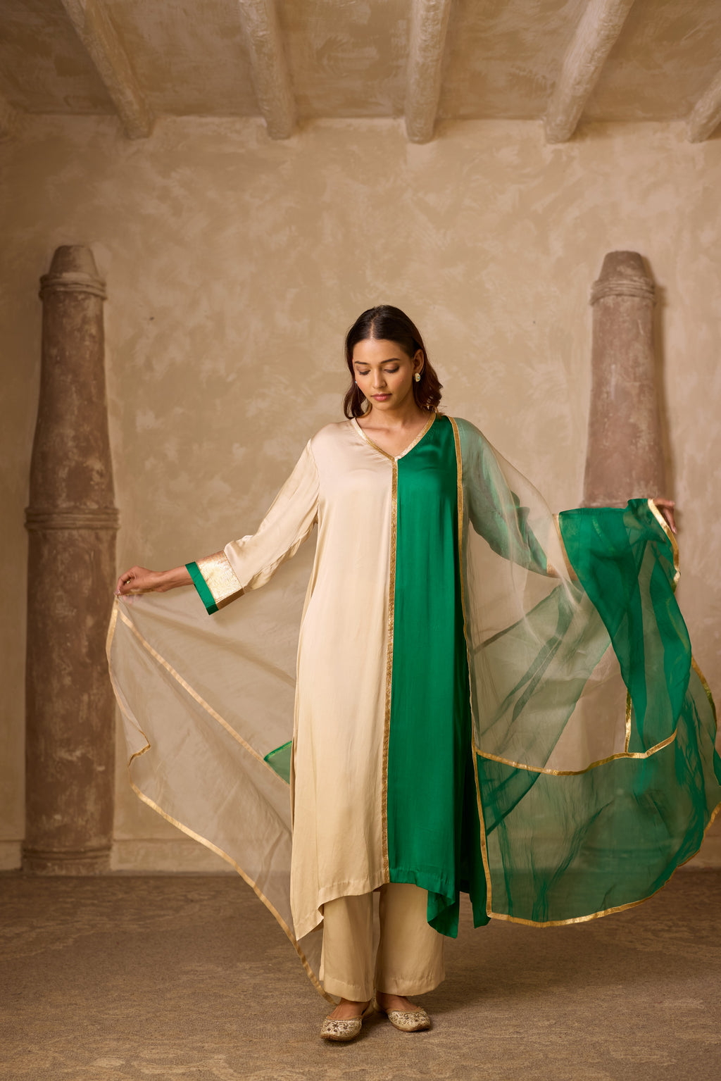 AMALTAS KURTA SET GREEN (SET OF 3)