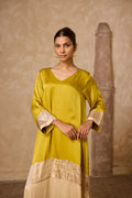 HEENA KAFTAN SET LIME GREEN
