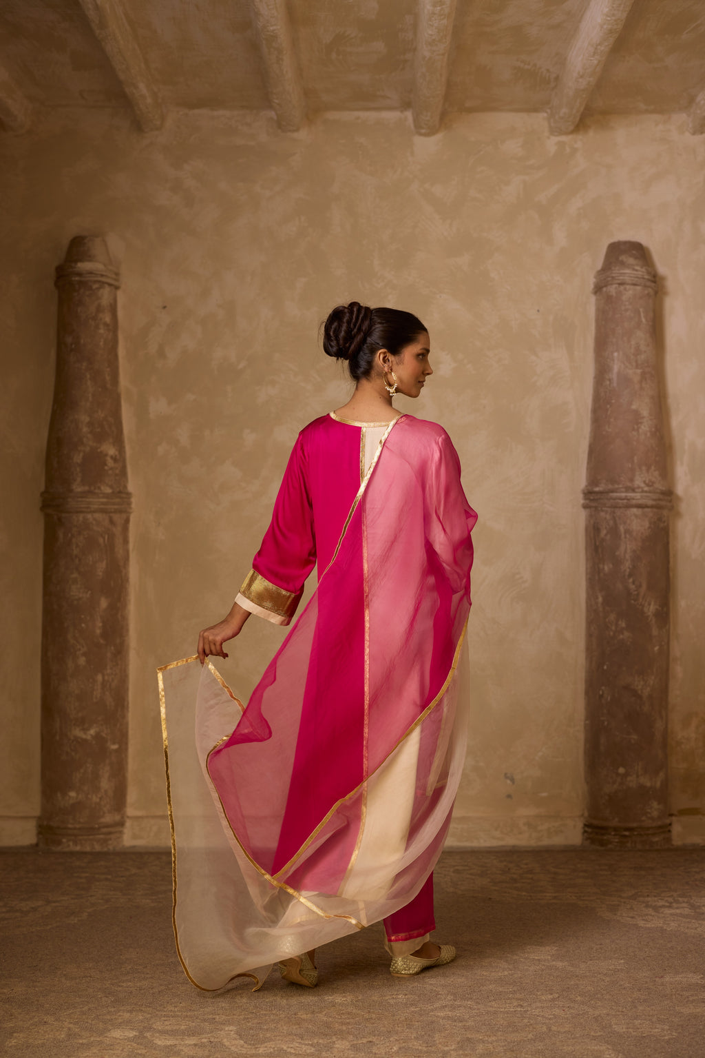 AMALTAS KURTA SET PINK (SET OF 3)
