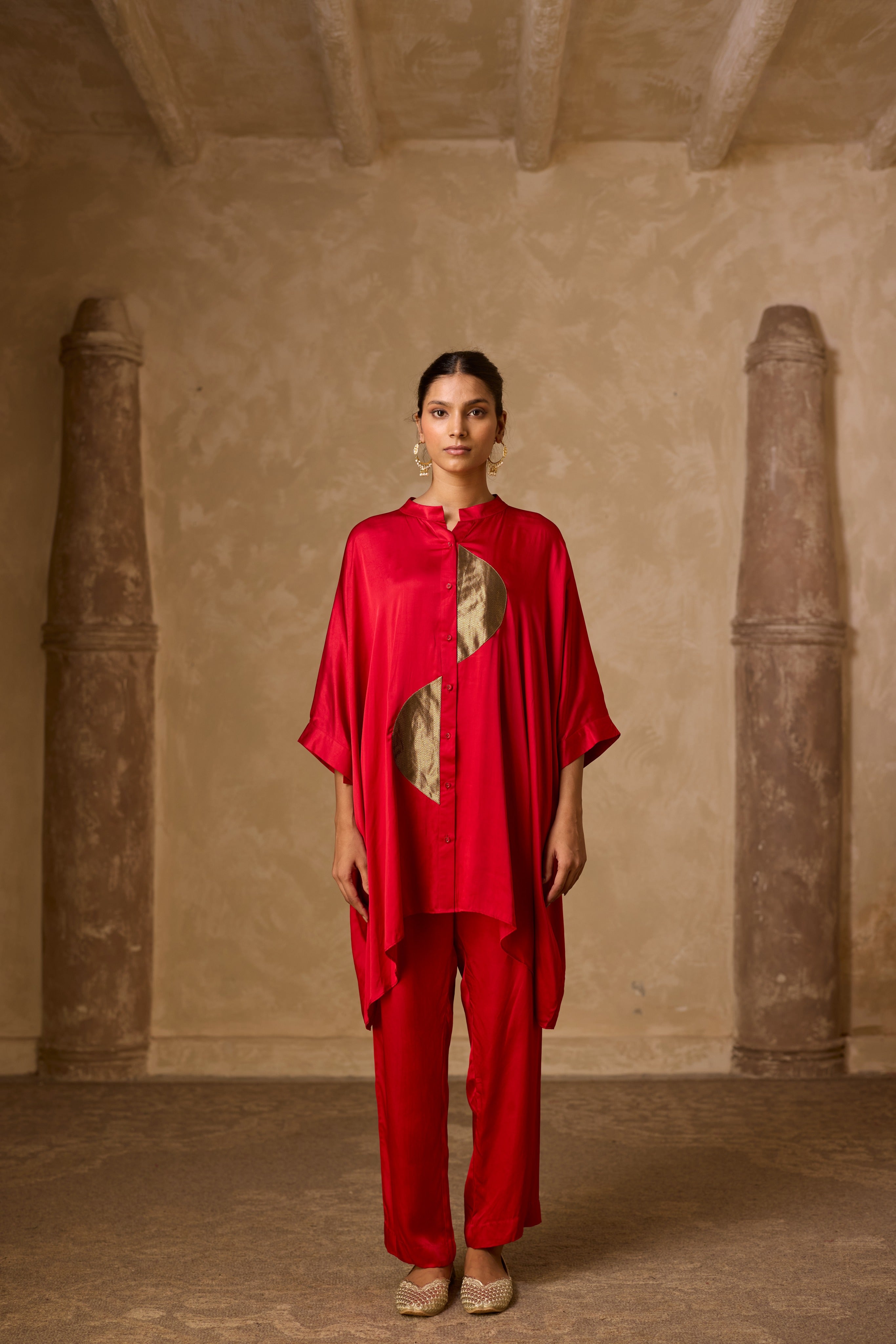 ZOHA ANTI  FIT SHIRT RED SET