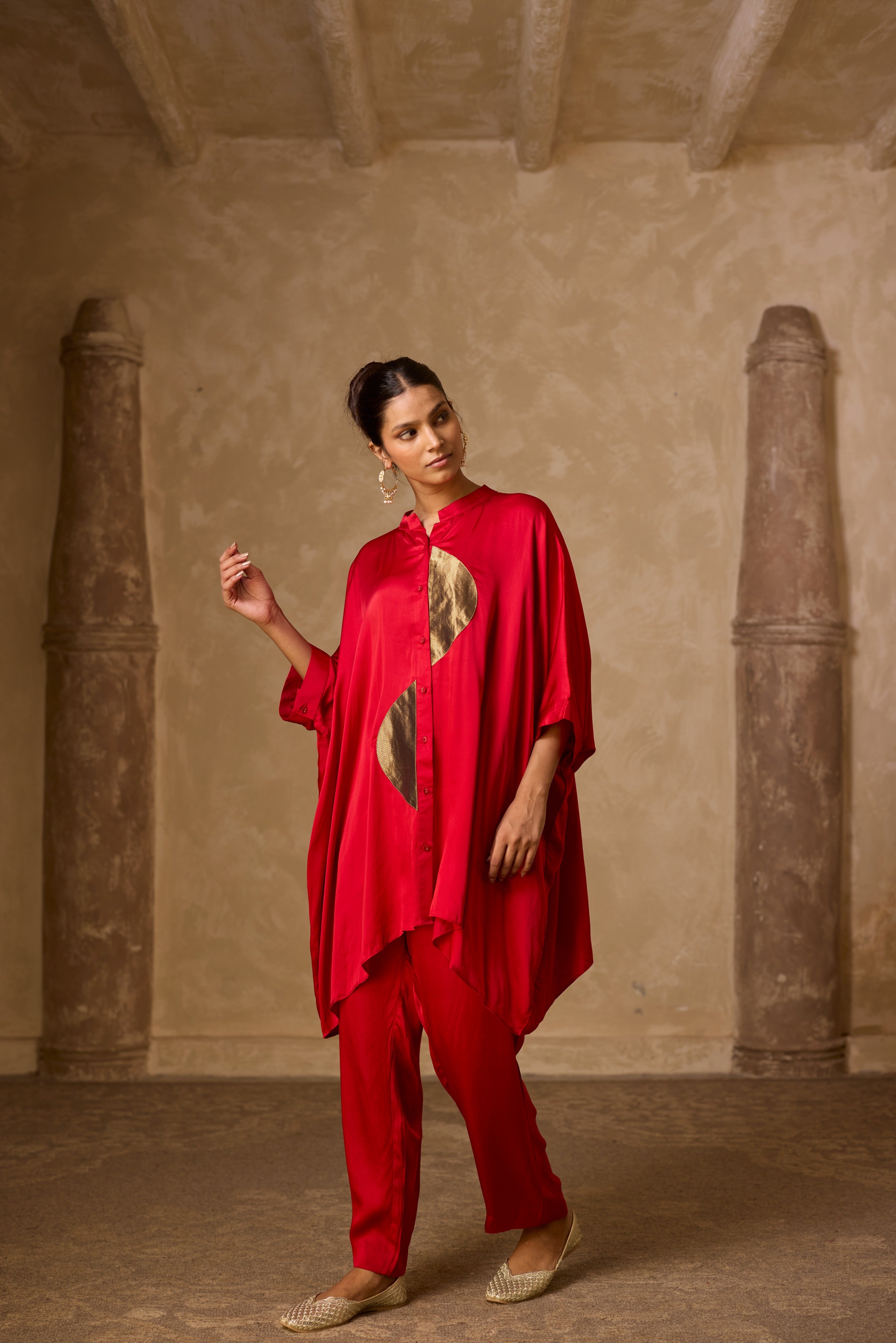 ZOHA ANTI  FIT SHIRT RED SET