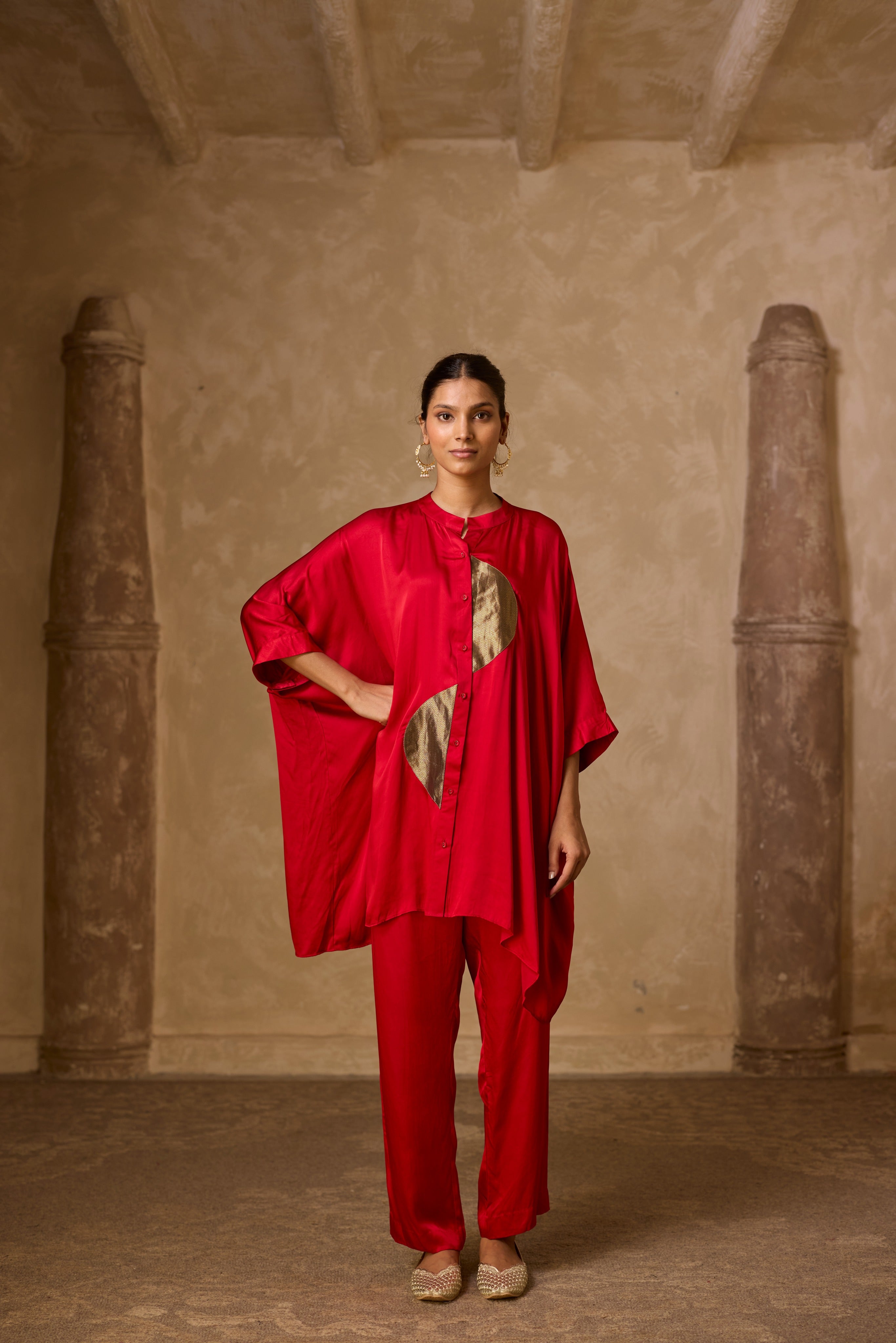 ZOHA ANTI  FIT SHIRT RED SET