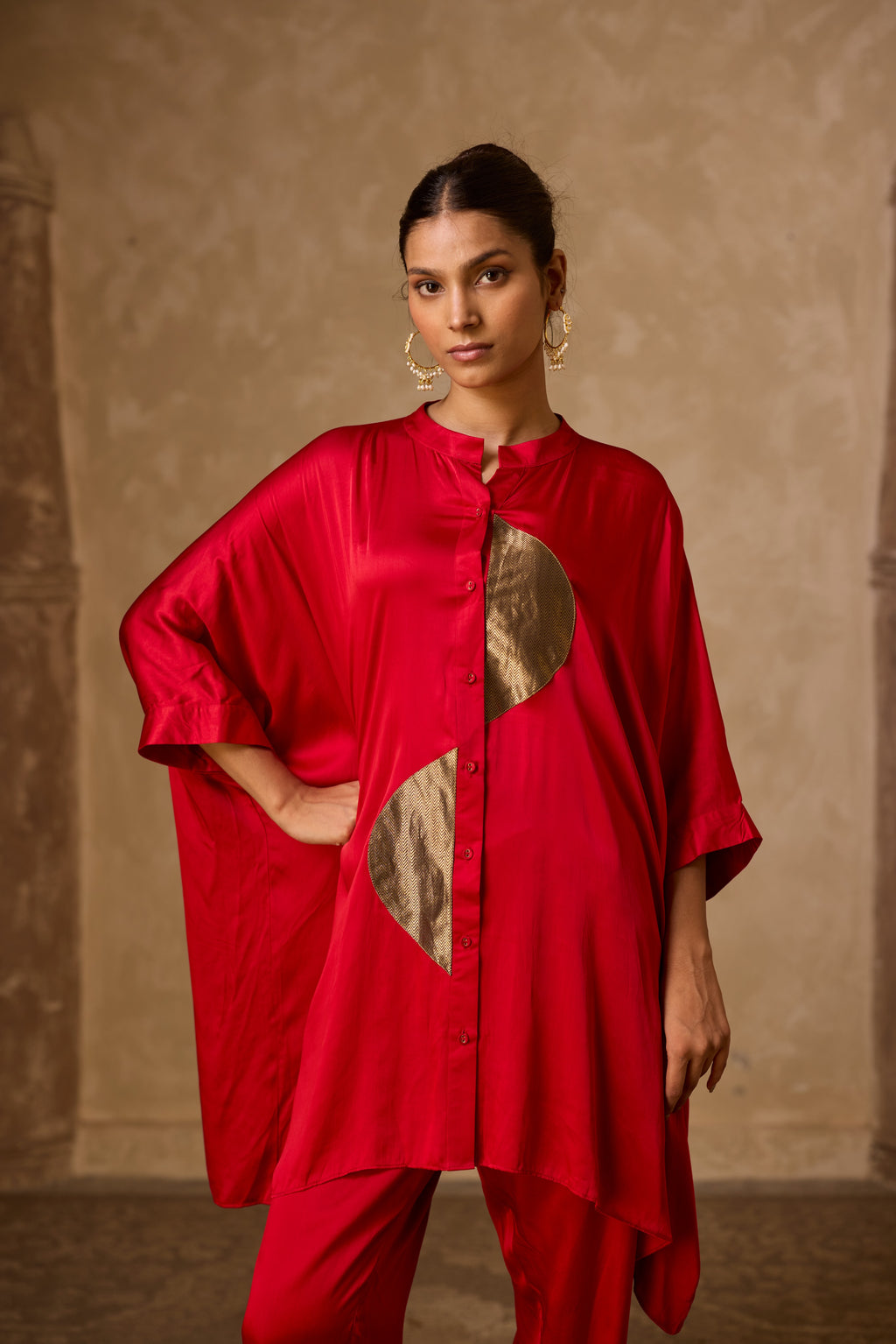 ZOHA ANTI  FIT SHIRT RED SET
