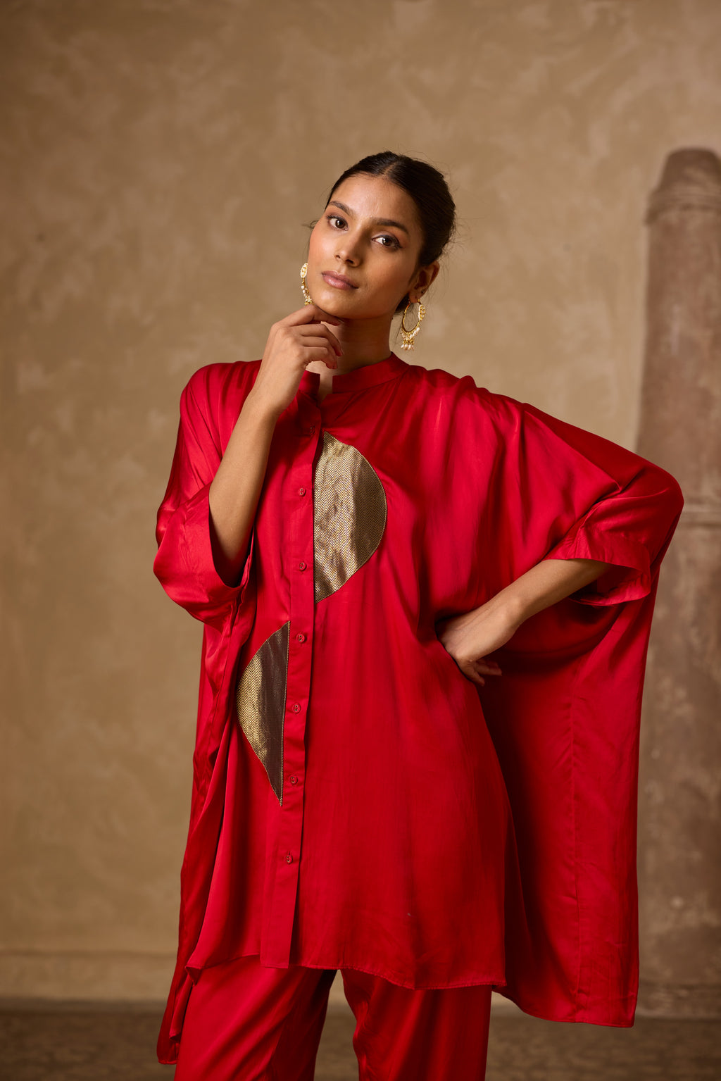 ZOHA ANTI  FIT SHIRT RED SET