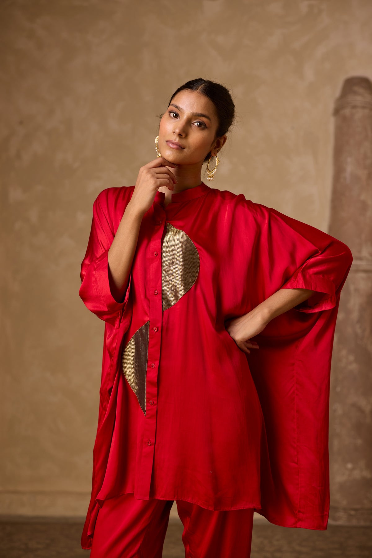 ZOHA ANTI  FIT SHIRT RED SET
