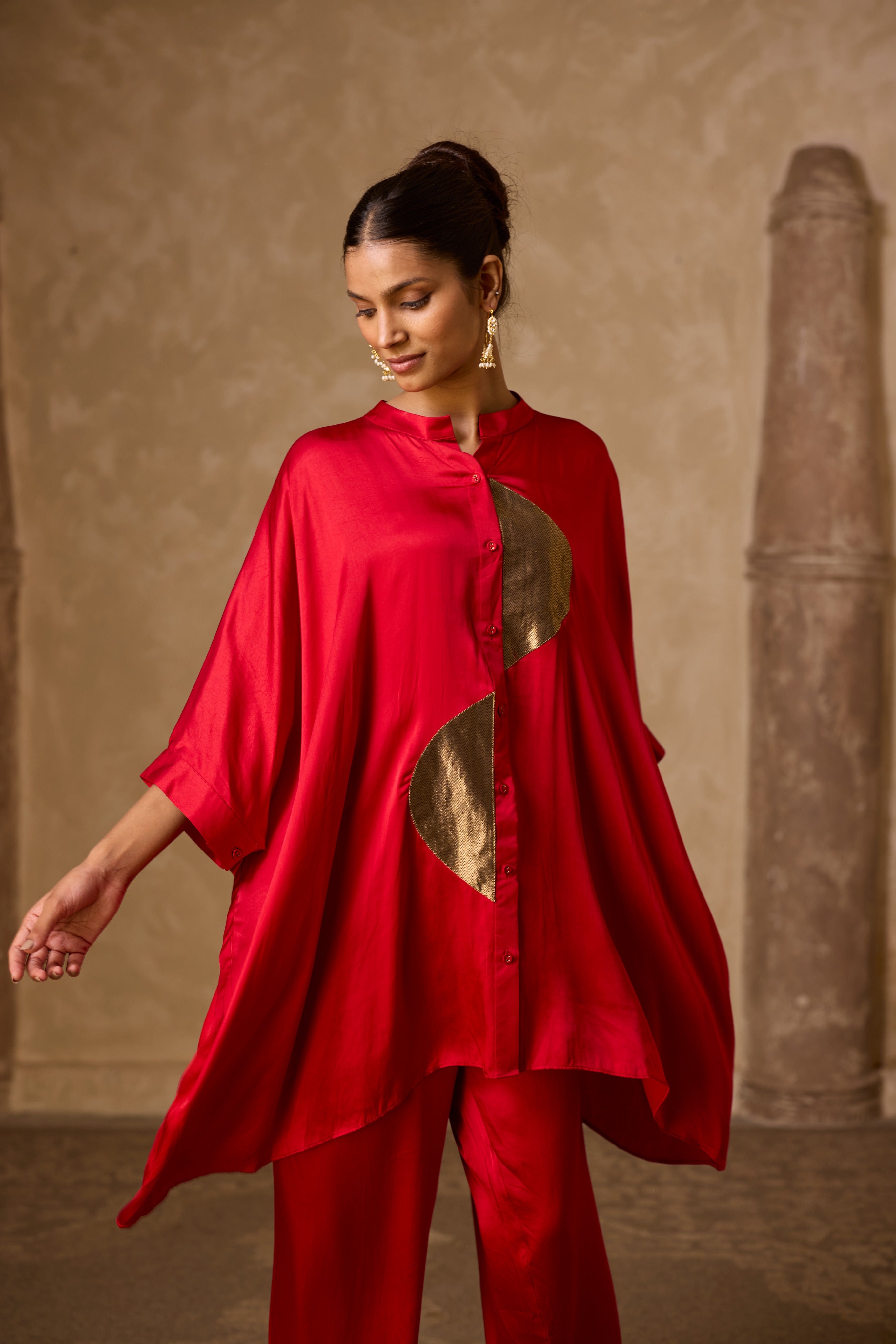 ZOHA ANTI  FIT SHIRT RED SET