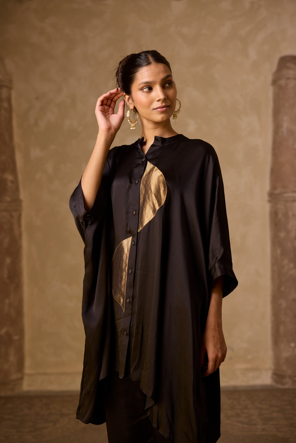 ZOHA ANTI  FIT SHIRT BLACK SET