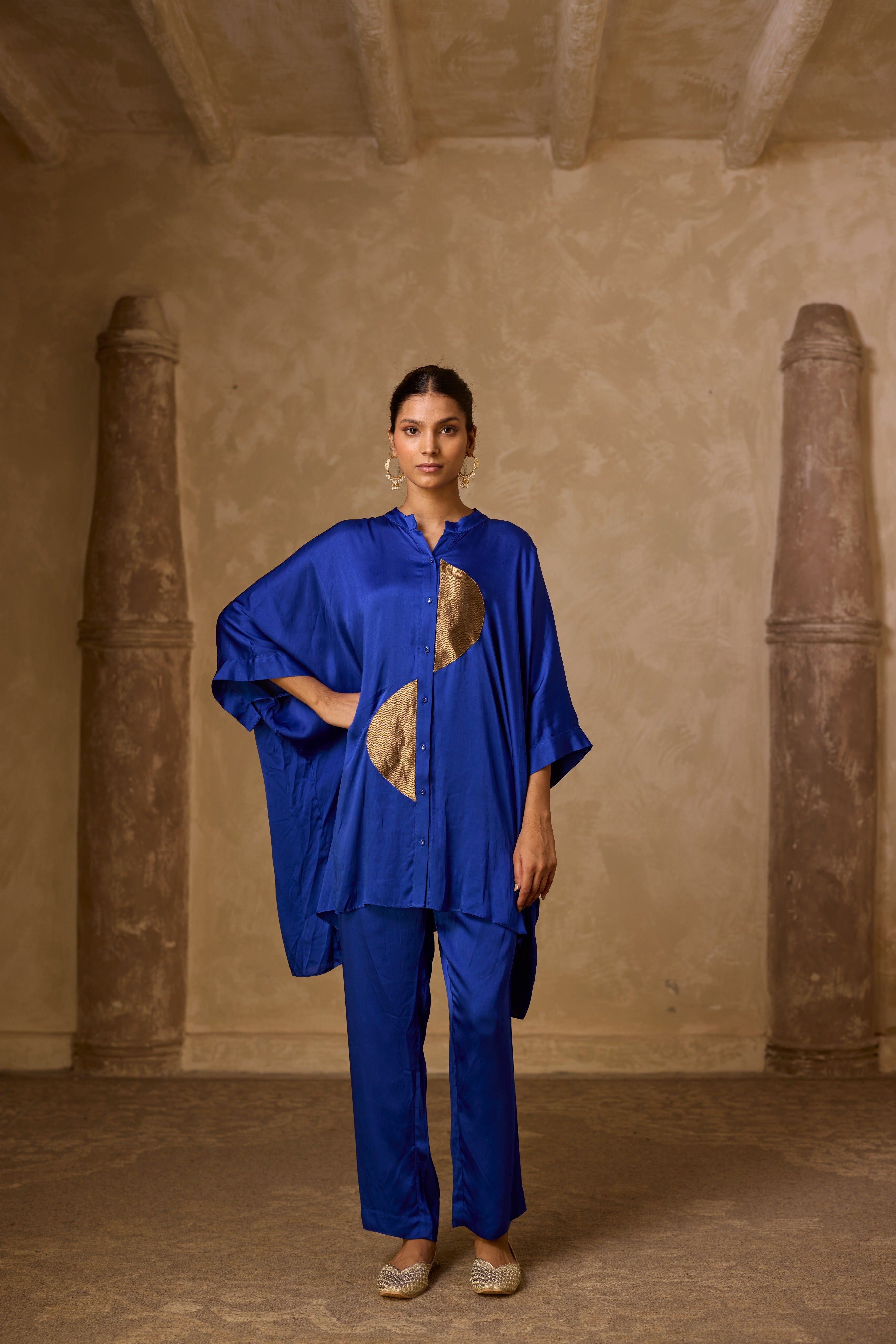 ZOHA ANTI FIT SHIRT SET- ROYAL BLUE