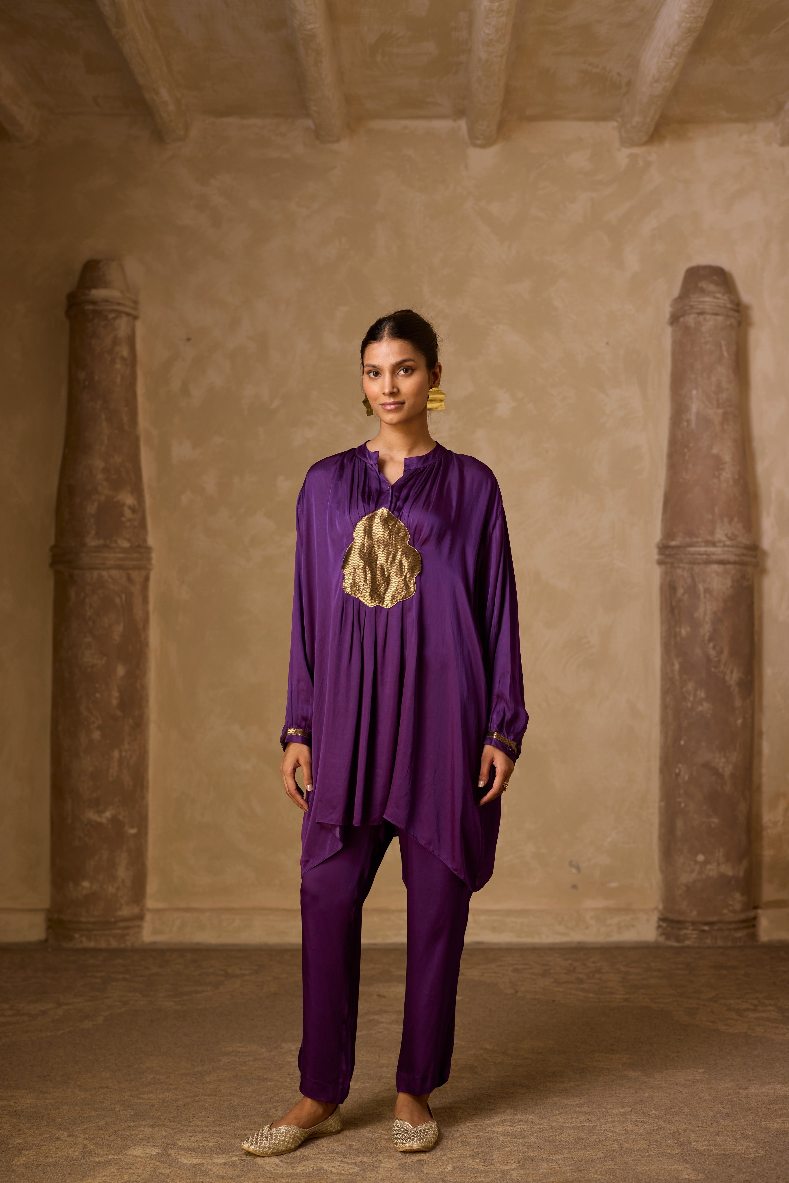 BASANTI KURTA SET PURPLE