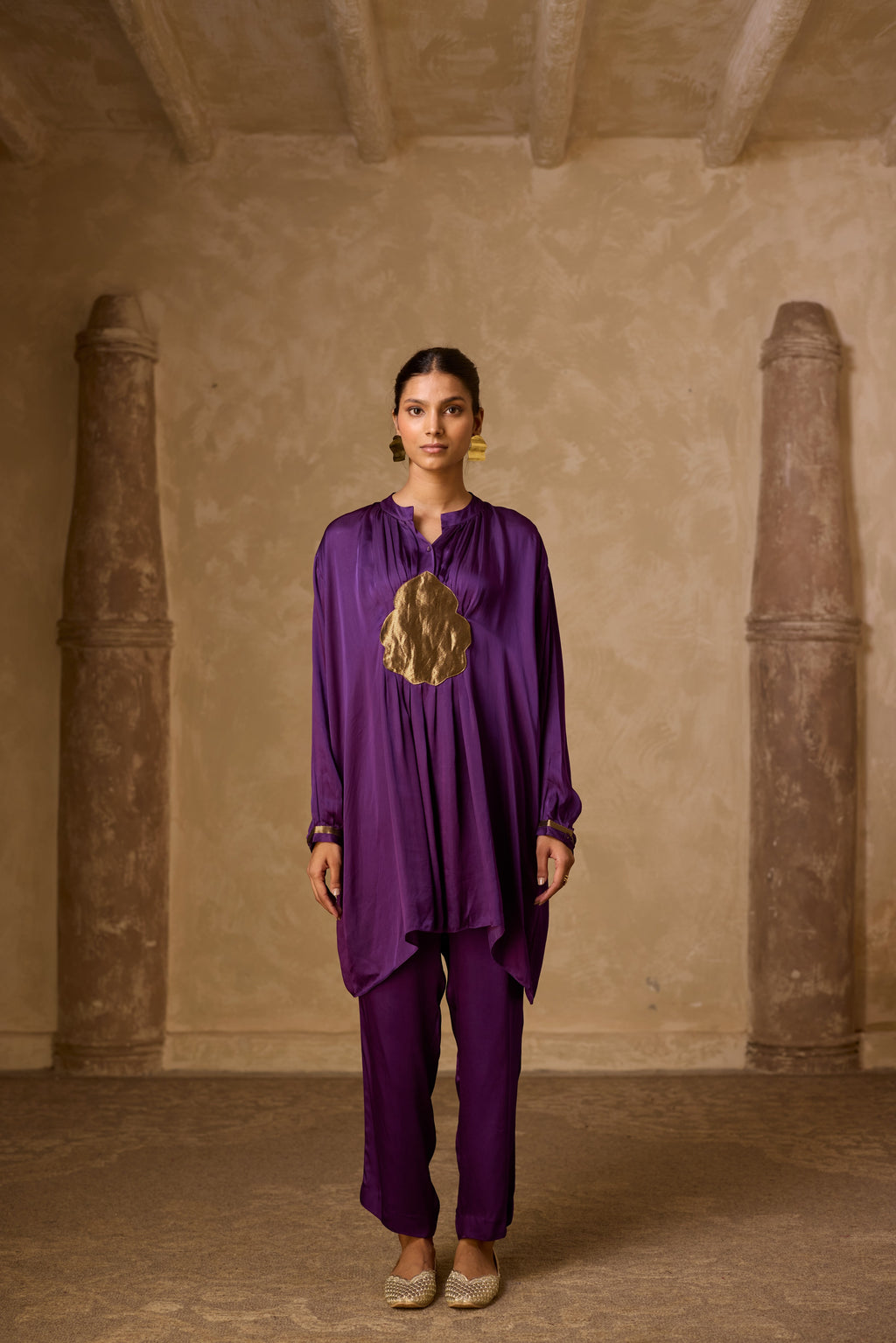 BASANTI KURTA SET PURPLE