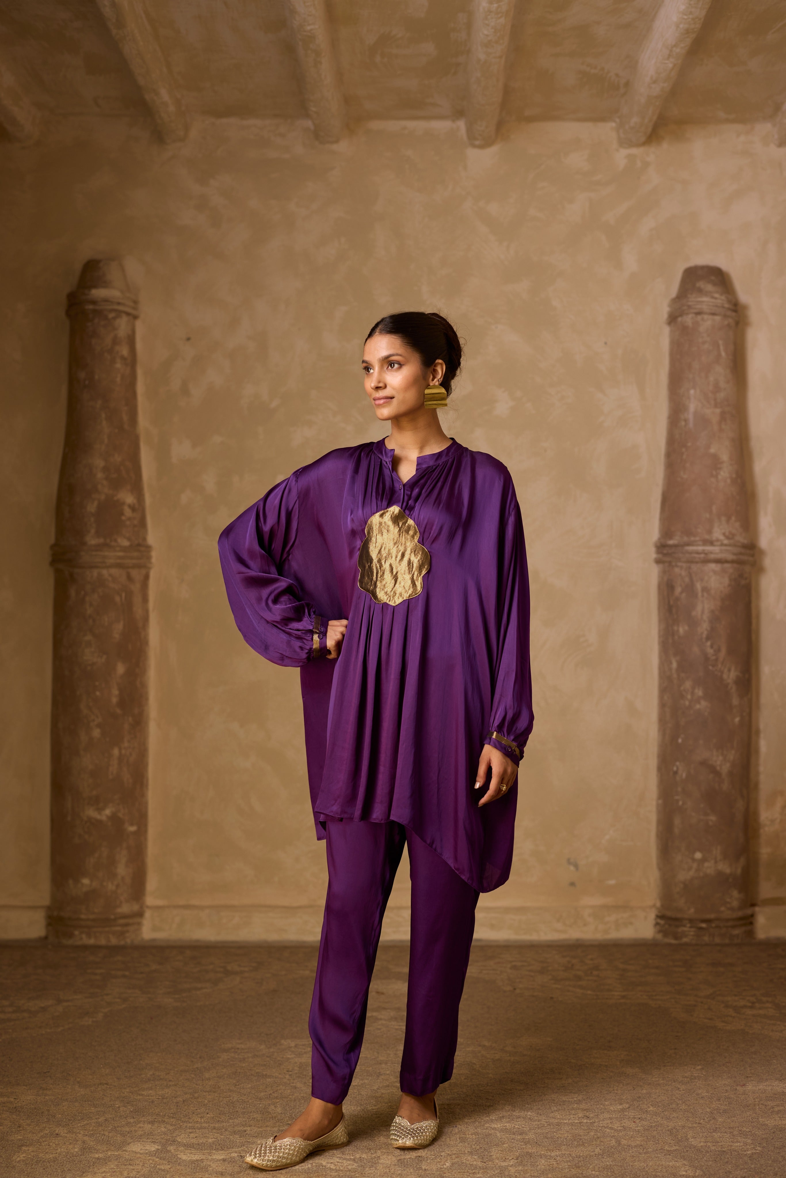 BASANTI KURTA SET PURPLE