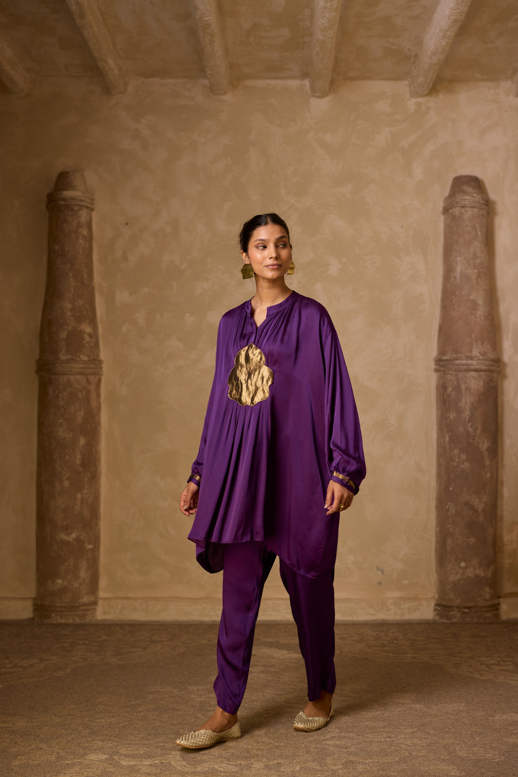 BASANTI KURTA SET PURPLE
