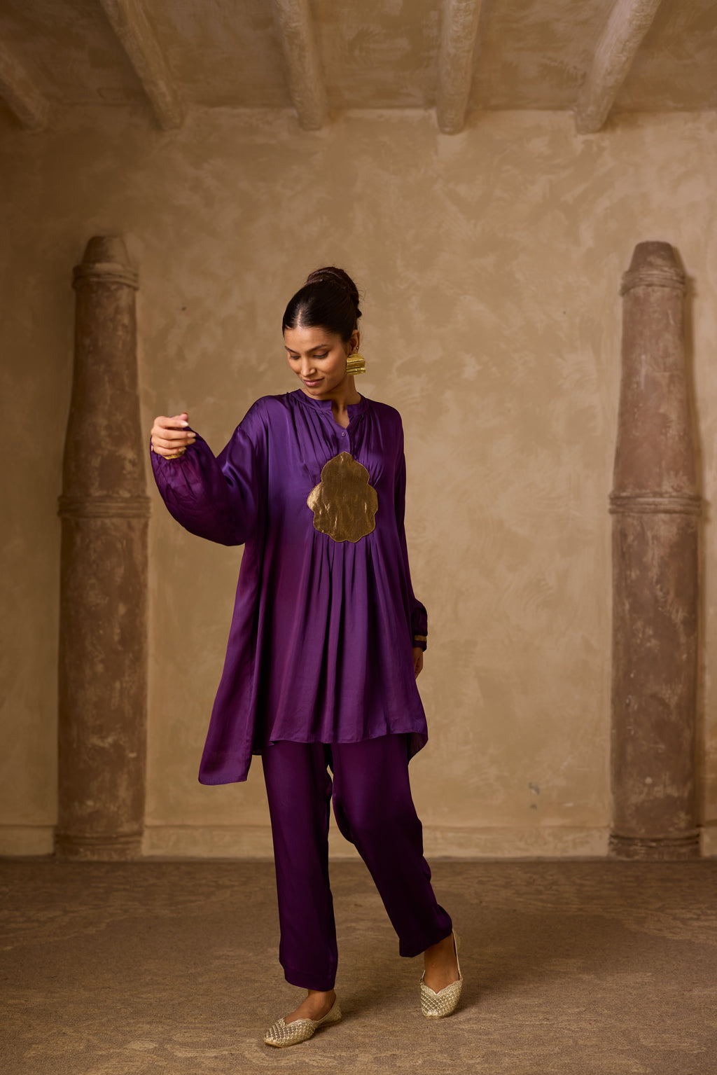 BASANTI KURTA SET PURPLE