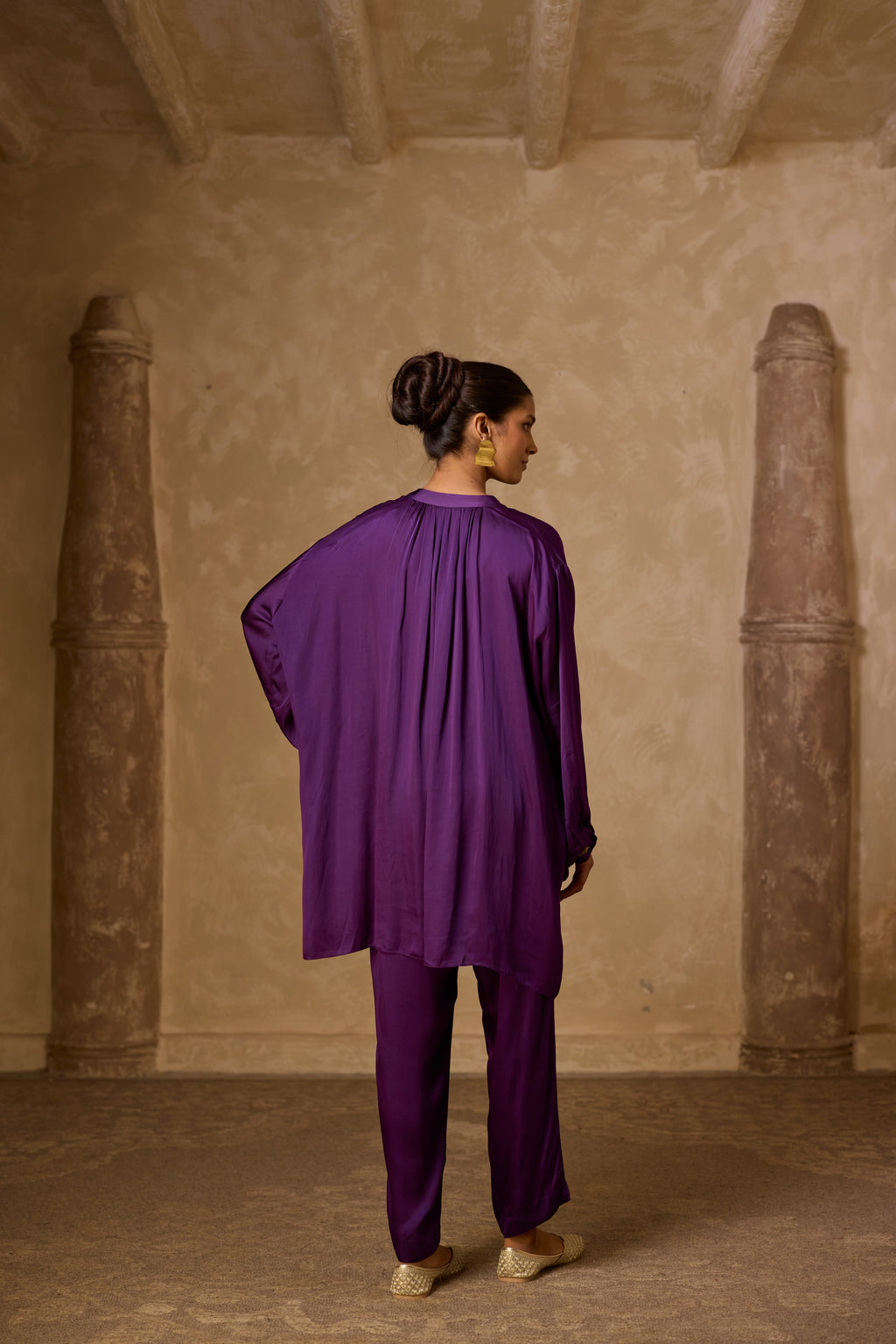 BASANTI KURTA SET PURPLE