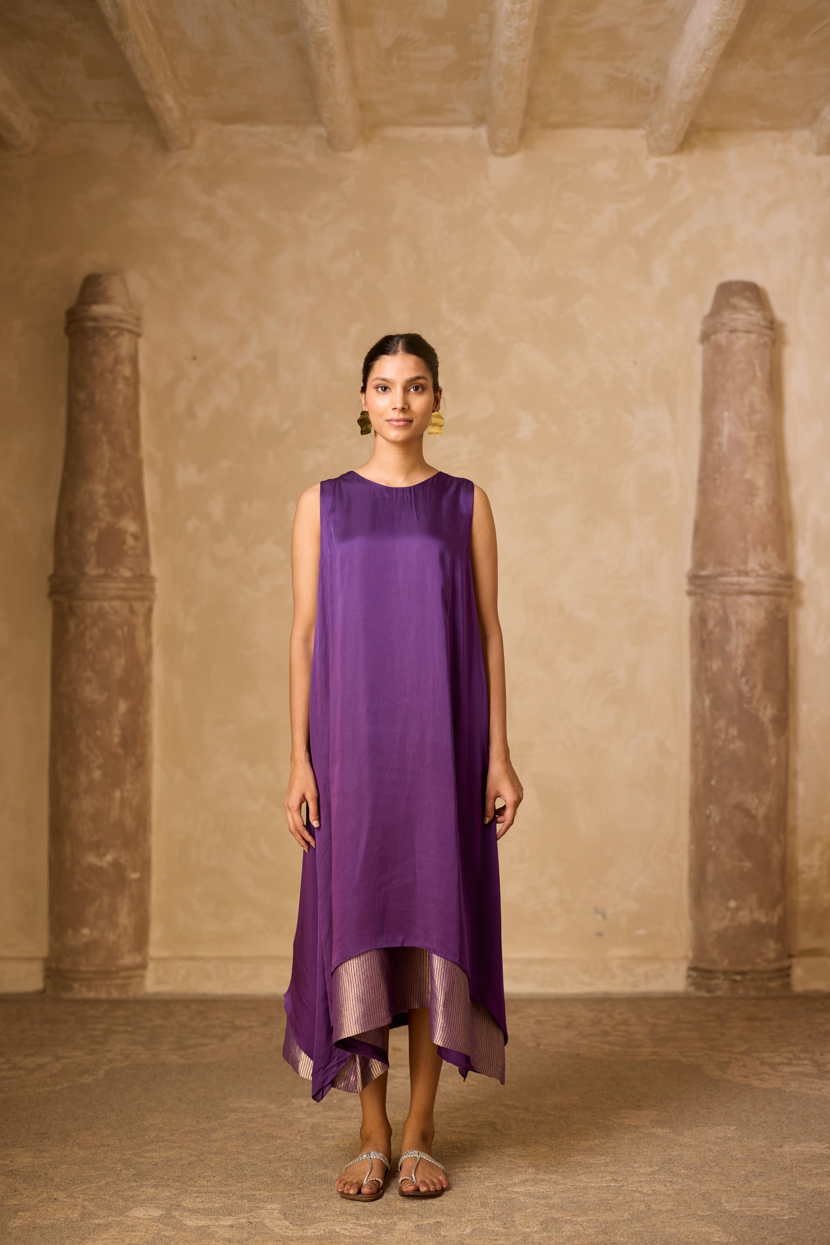 CHAMELI DRESS - PURPLE (SLEEVLESS)