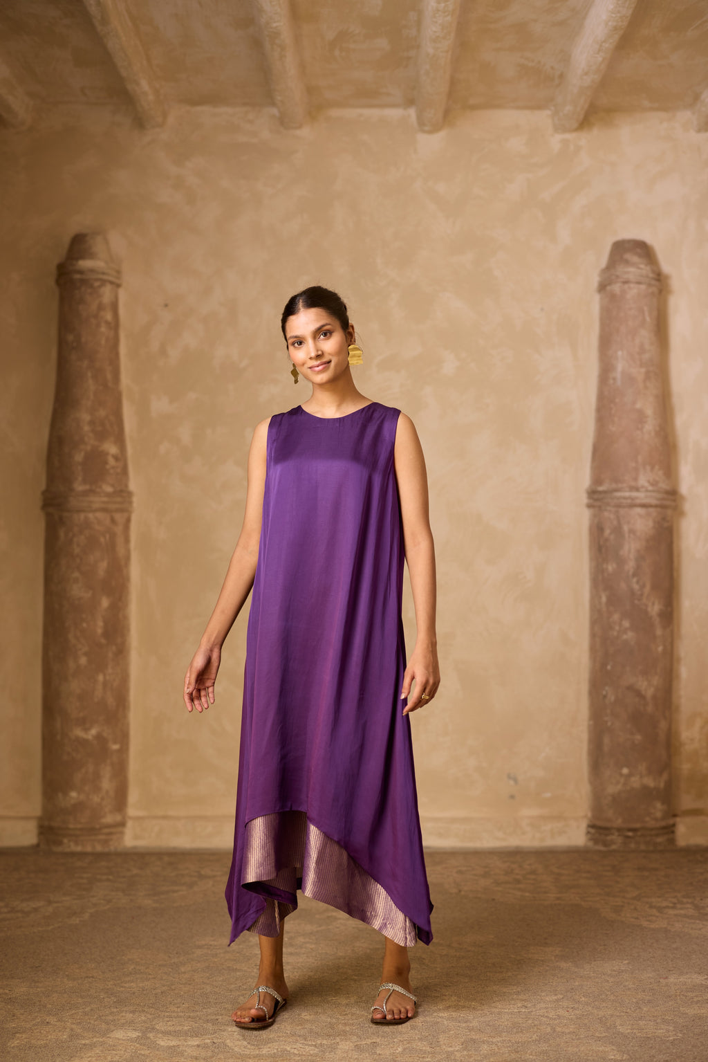 CHAMELI DRESS - PURPLE (SLEEVLESS)