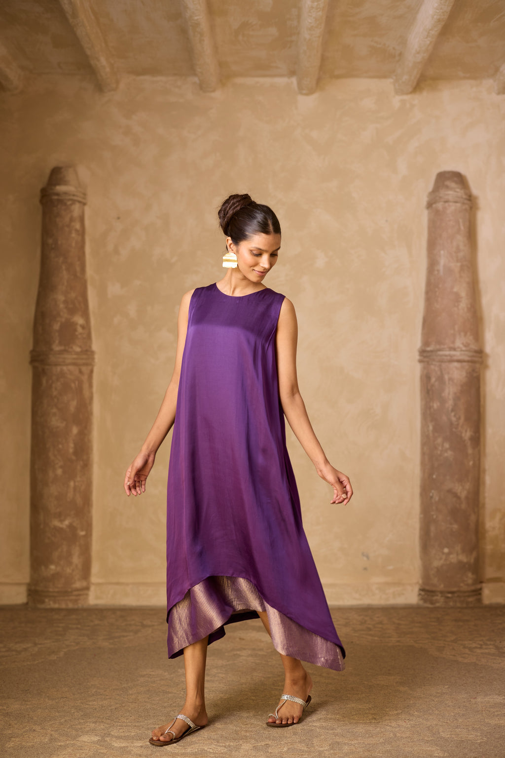 CHAMELI DRESS - PURPLE (SLEEVLESS)
