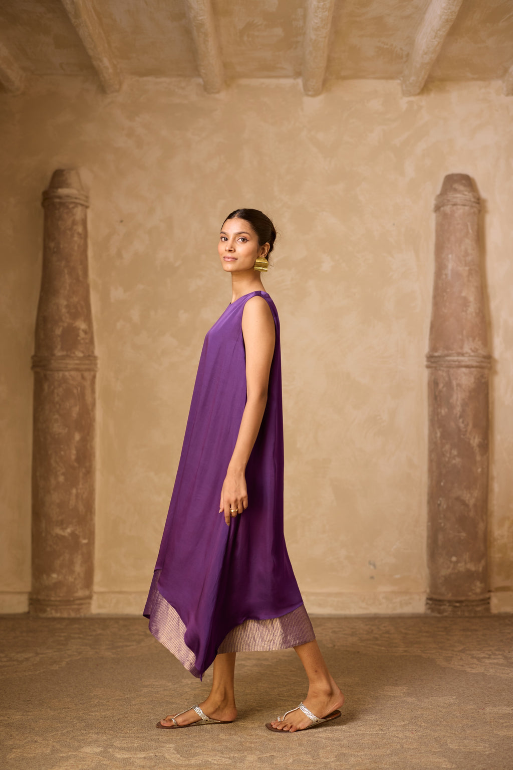 CHAMELI DRESS - PURPLE (SLEEVLESS)